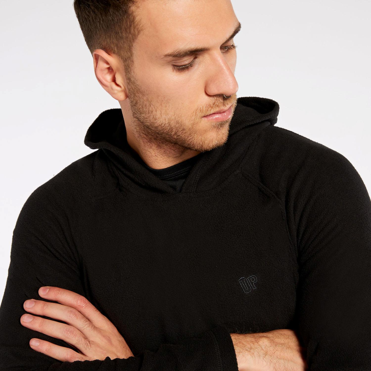 Sudadera Polar Up Basic Capucha Up Basic - Negro - Polar Hombre talla S
