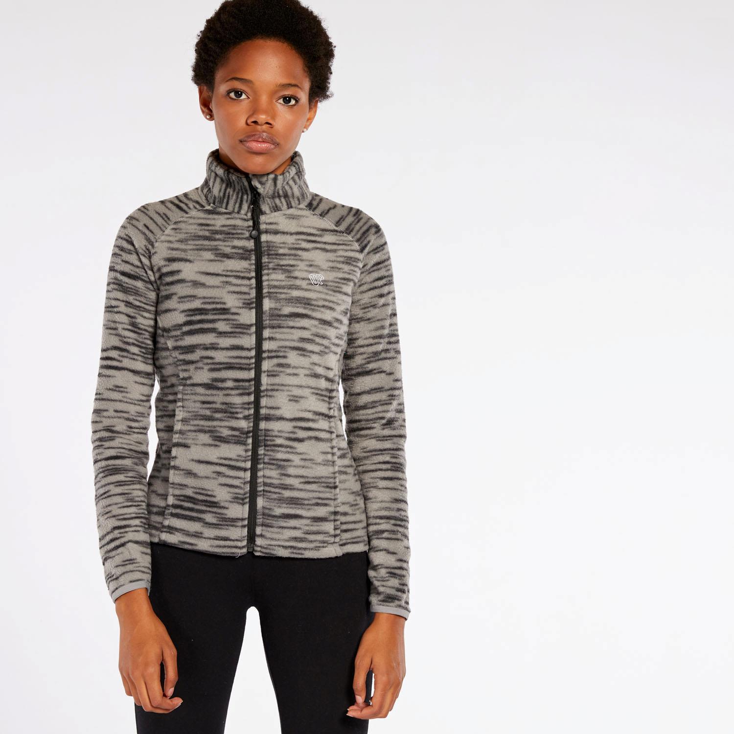 Forro Polar Cremallera Completa Up Basic Gris Mujer talla S