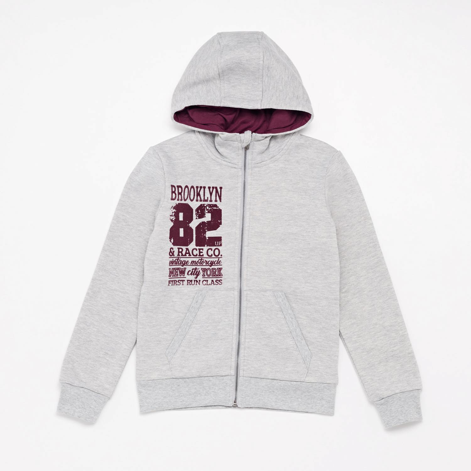 Chaqueta Capucha Silver Basic Junior - Gris Claro - Chaqueta Niño talla 10
