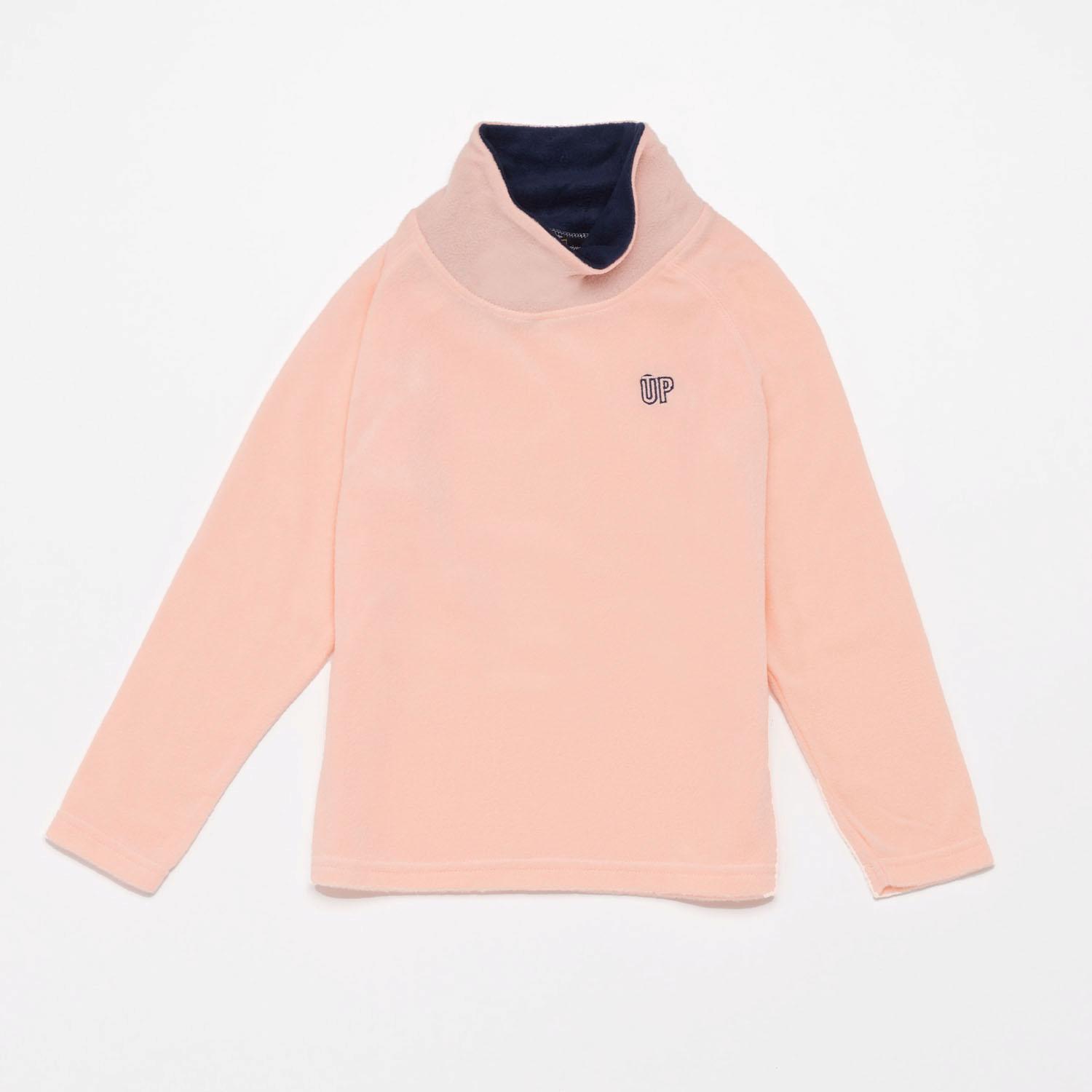 Forro Polar Cuello Alto Up Basic - Rosa claro - Polar Niña talla 2
