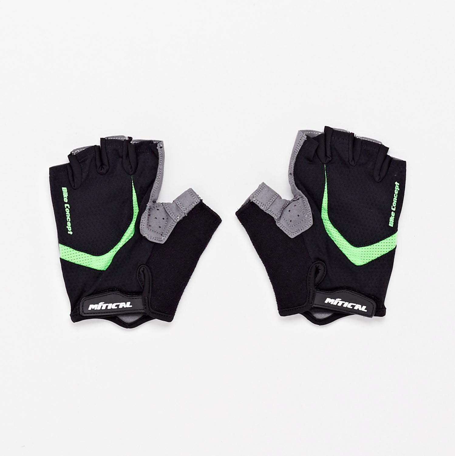 Distance Mitical - Negro-Verde - Guantes Cortos Ciclismo talla M