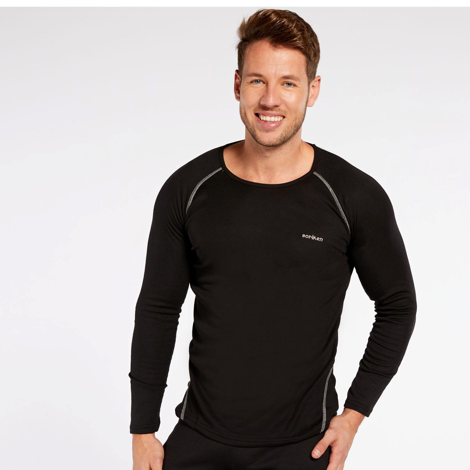 Camiseta Interior Boriken - Negra - Camiseta Manga Larga Hombre talla S