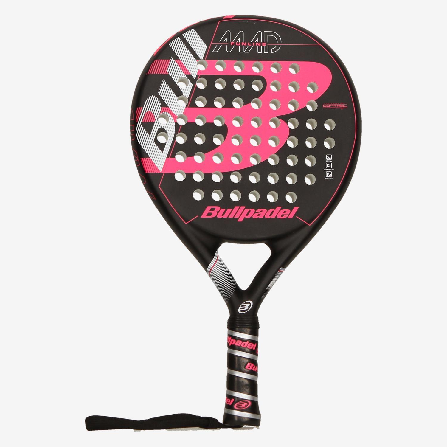 Bullpadel Mad - Negro - Rosa - Pala Pádel Mujer talla T.U.