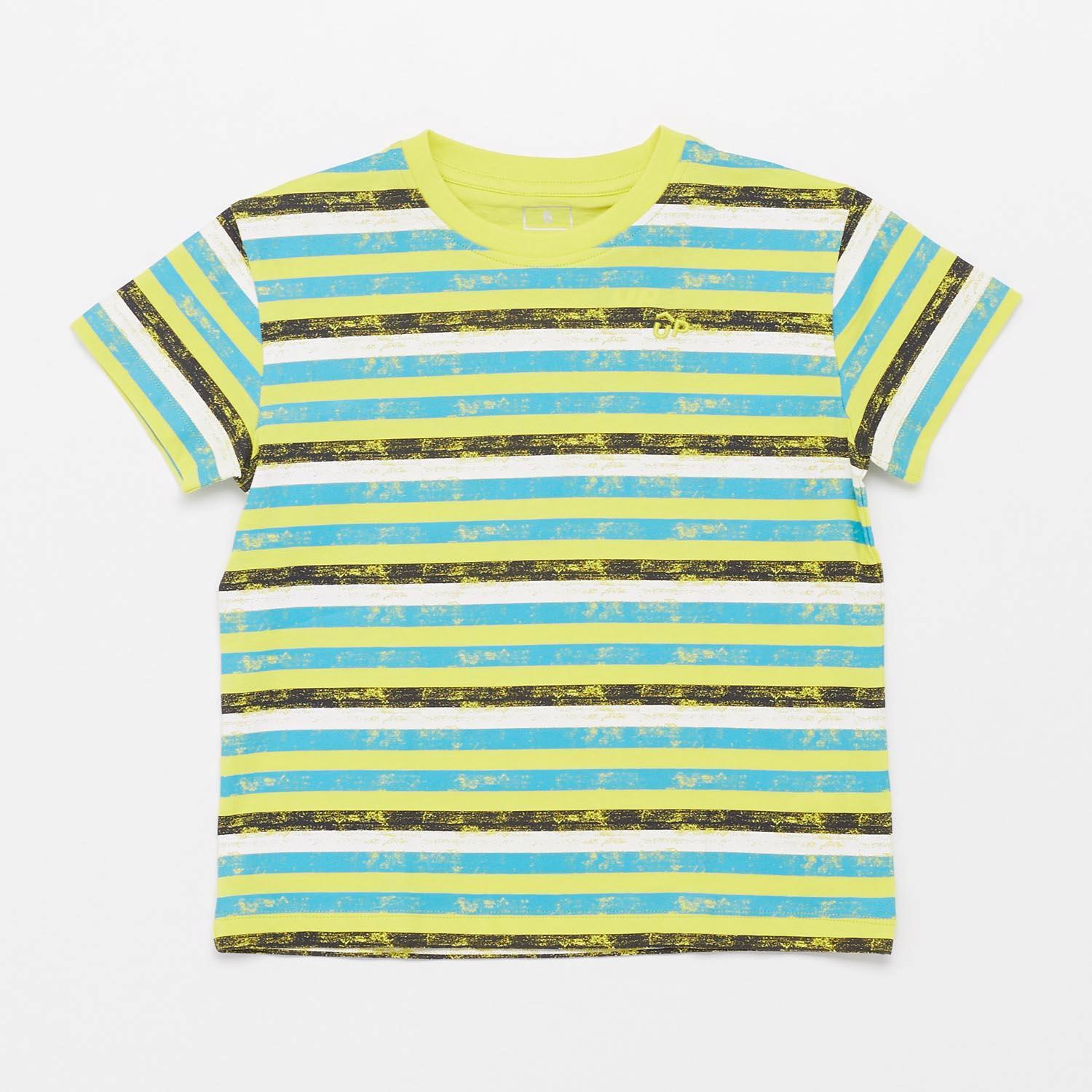 Camiseta Up Basic - Rayas Lima - Camiseta Niño talla 2