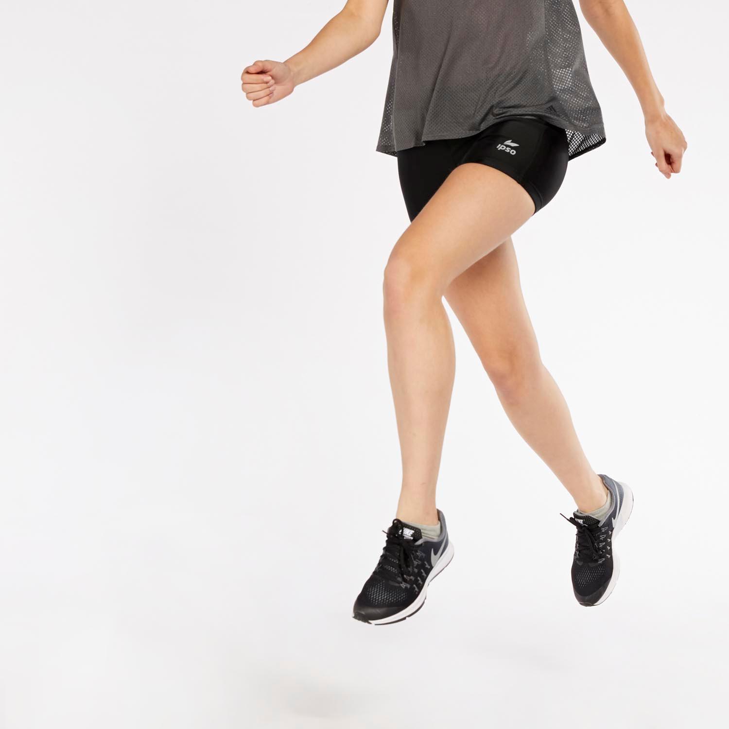Corsaires Running Ipso Basic - Noir - Collants Femme sports taille L