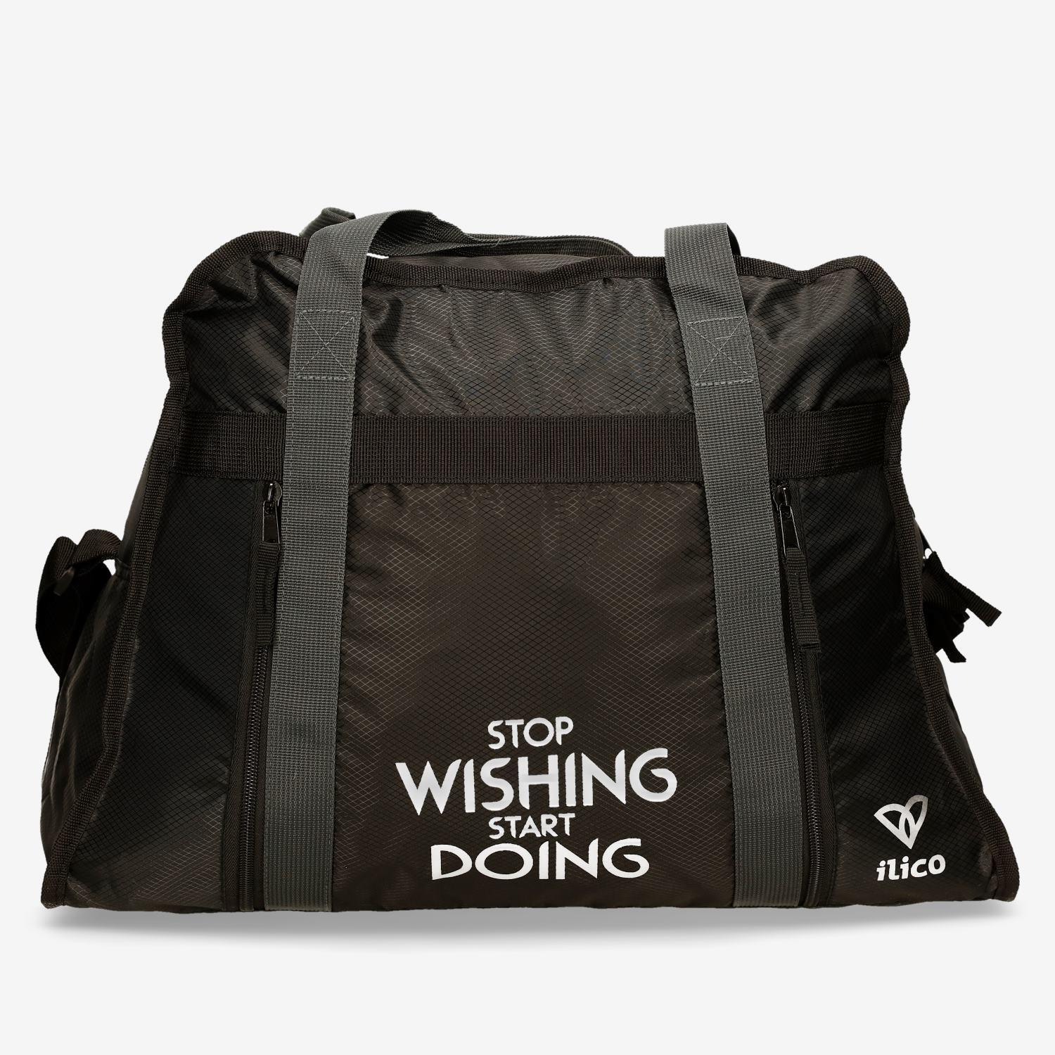 Bolsa Deportes Ílico - Negro-Gris - Mochila Fitness talla T.U.