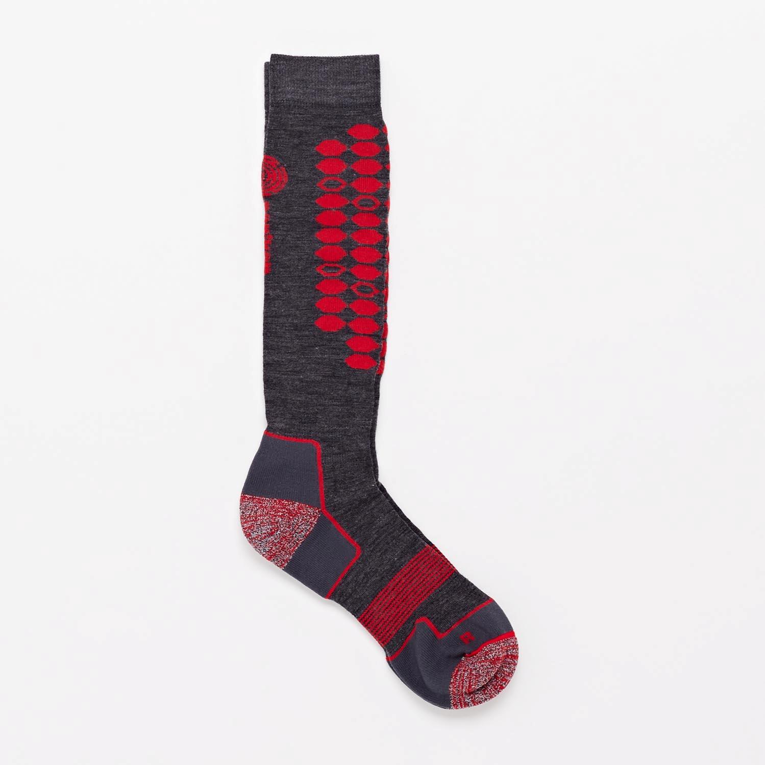 Calcetín Nieve Boriken - Gris - Calcetín Lana Hombre talla L