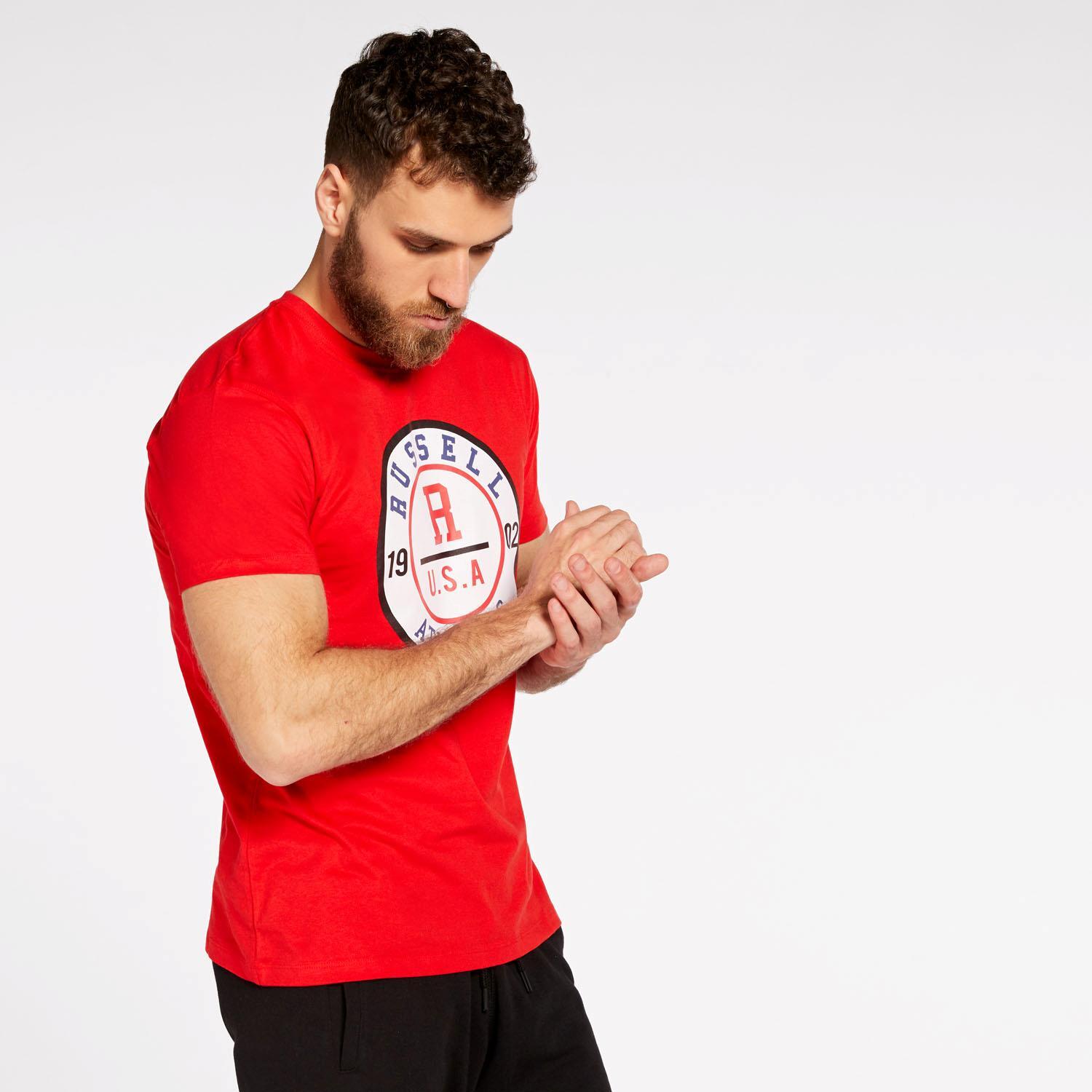 Russell Athletic Collegiate - Rojo - Camiseta Hombre talla S