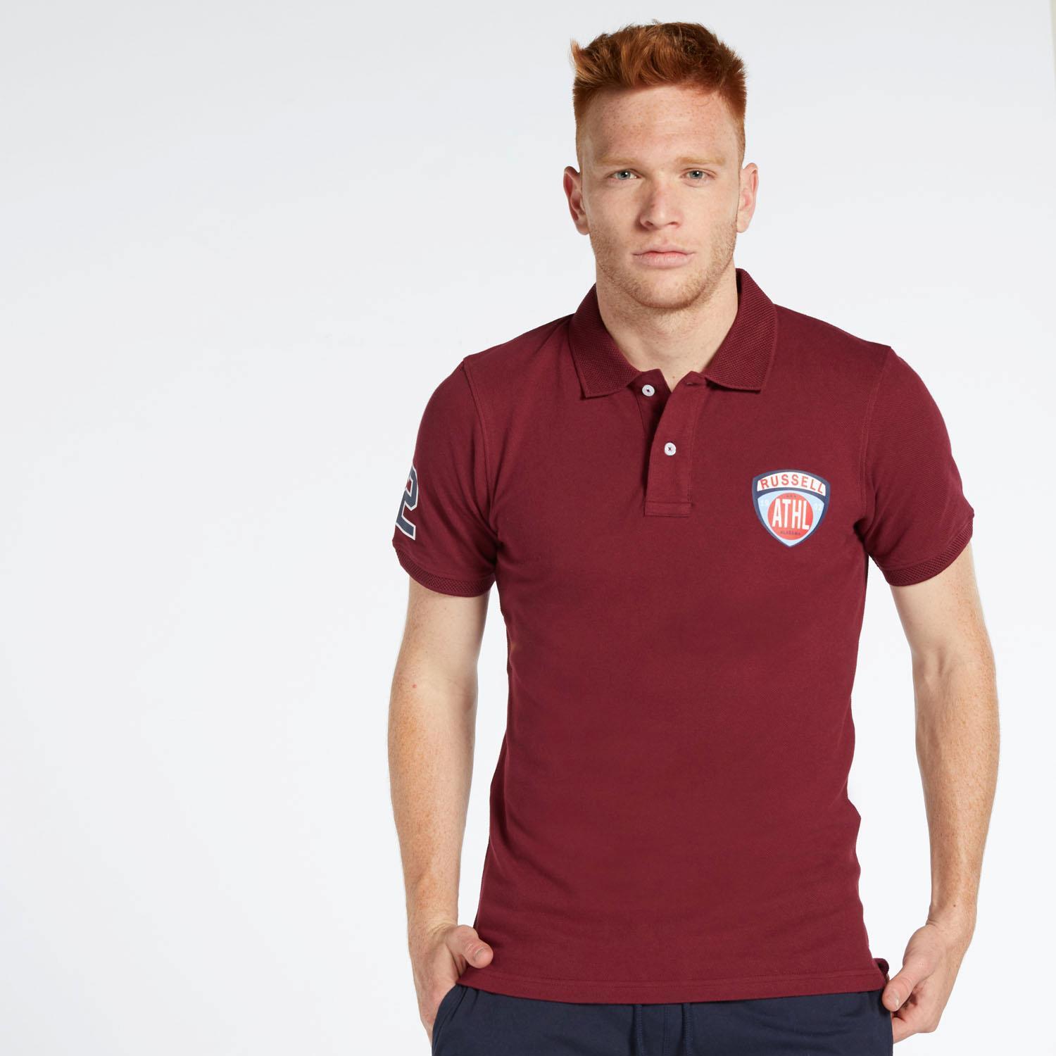 Russell Athletic Shield - Vino - Polo Hombre talla S