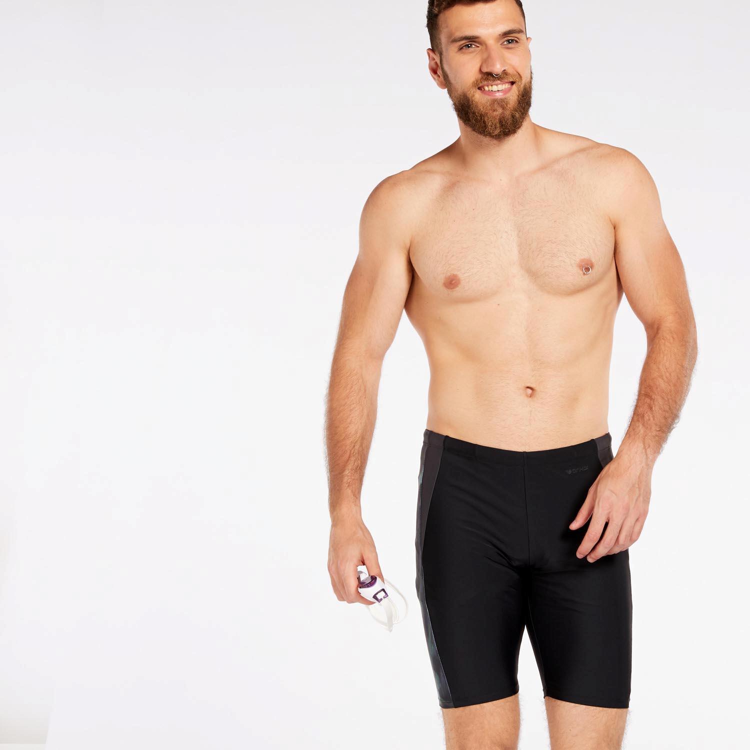 Bañador Natación Largo Ankor - Negro - Bañador Hombre talla S
