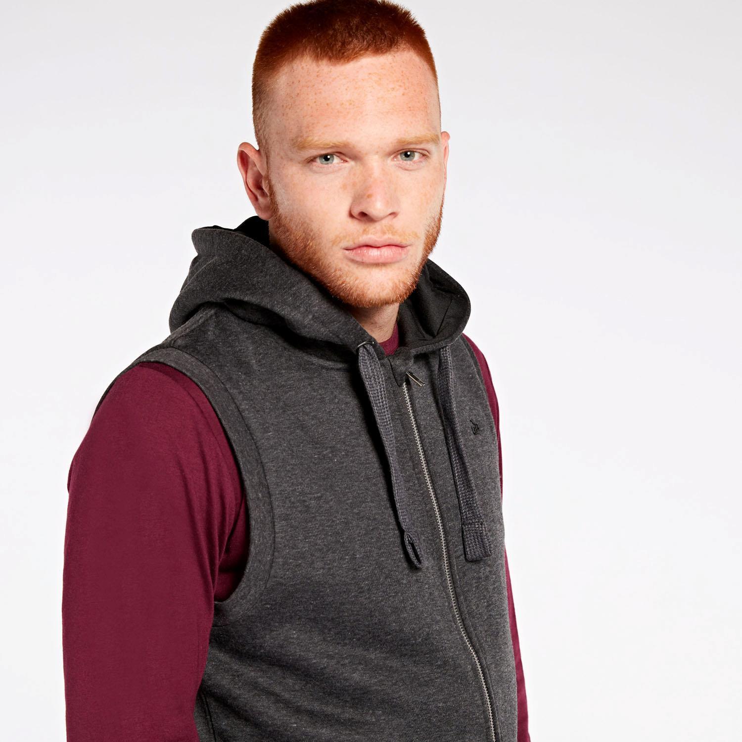 Chaleco Capucha Up Basic - Negro - Chaleco Hombre talla S