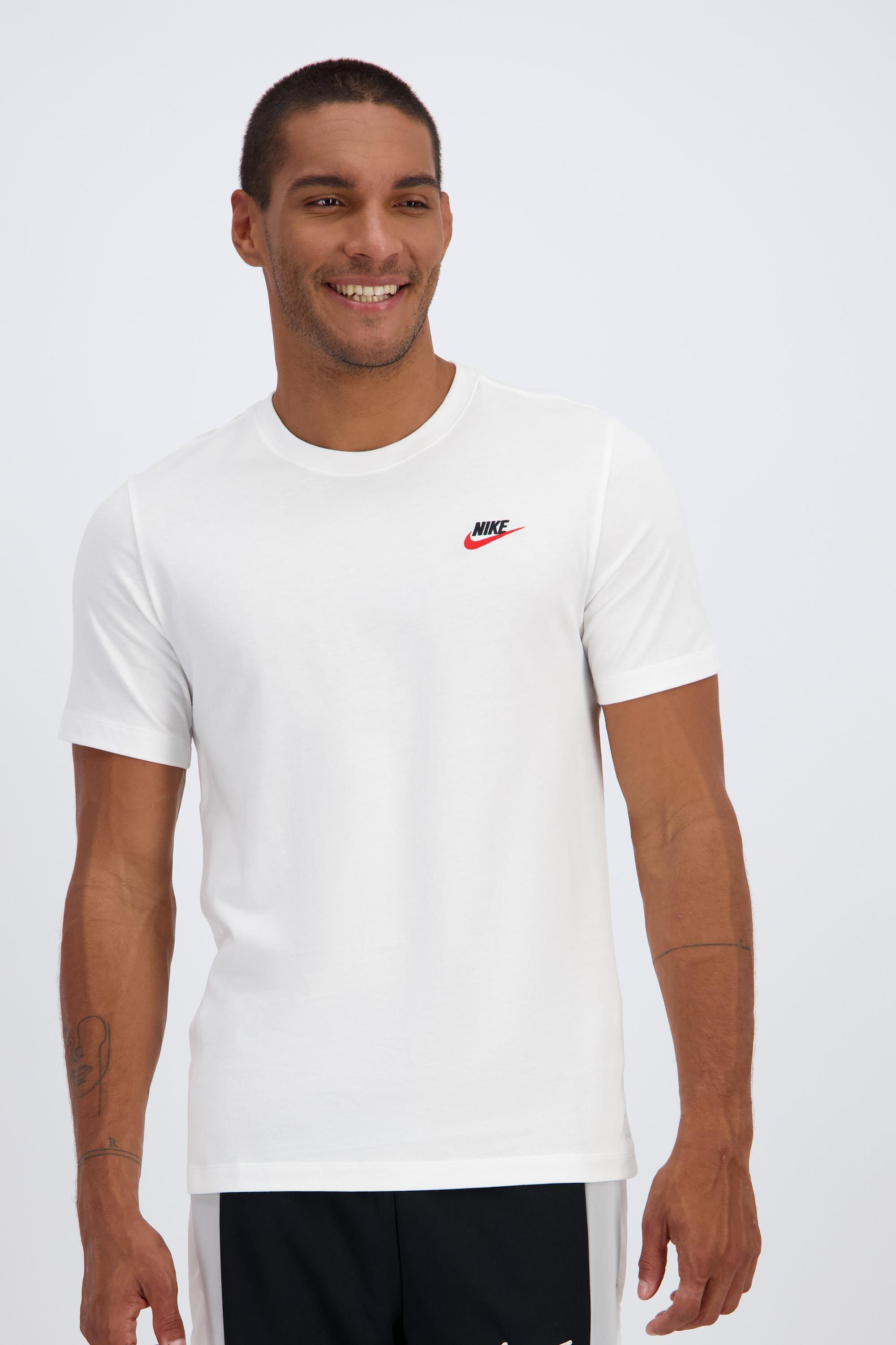 Nike Club - T-Shirt Algodão Médio Homem Branco