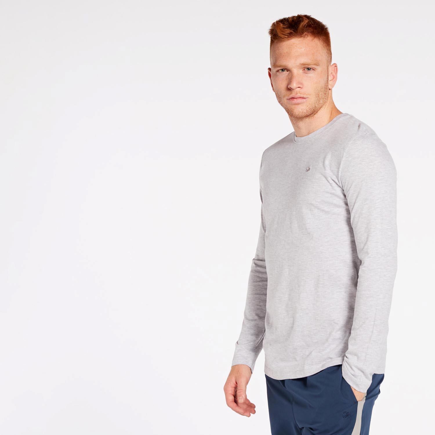 Camiseta Manga Larga Up Basic - Gris - Camiseta Hombre talla S