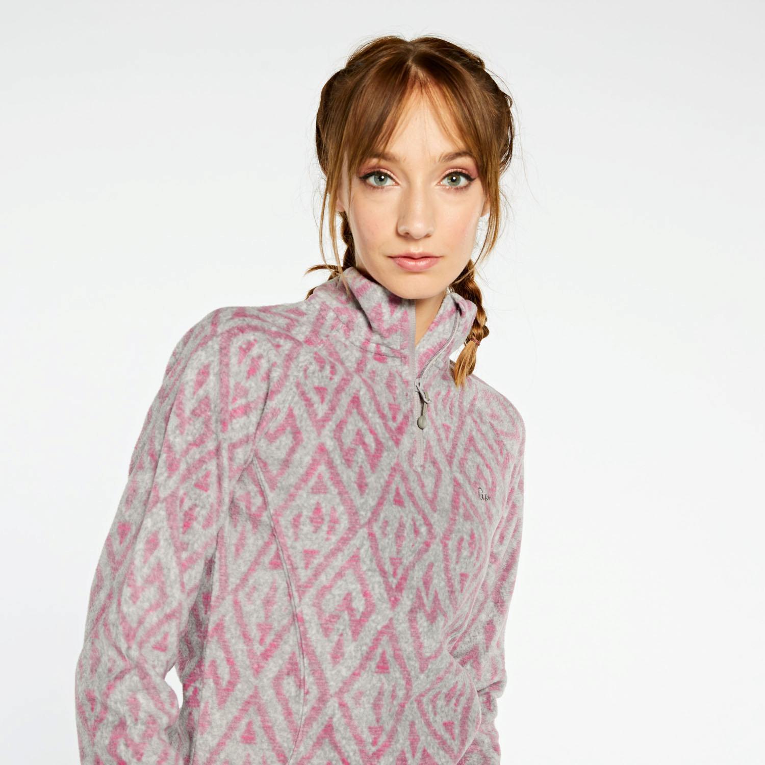 Forro Polar Cuello Zip Up - Gris - Forro Mujer talla L