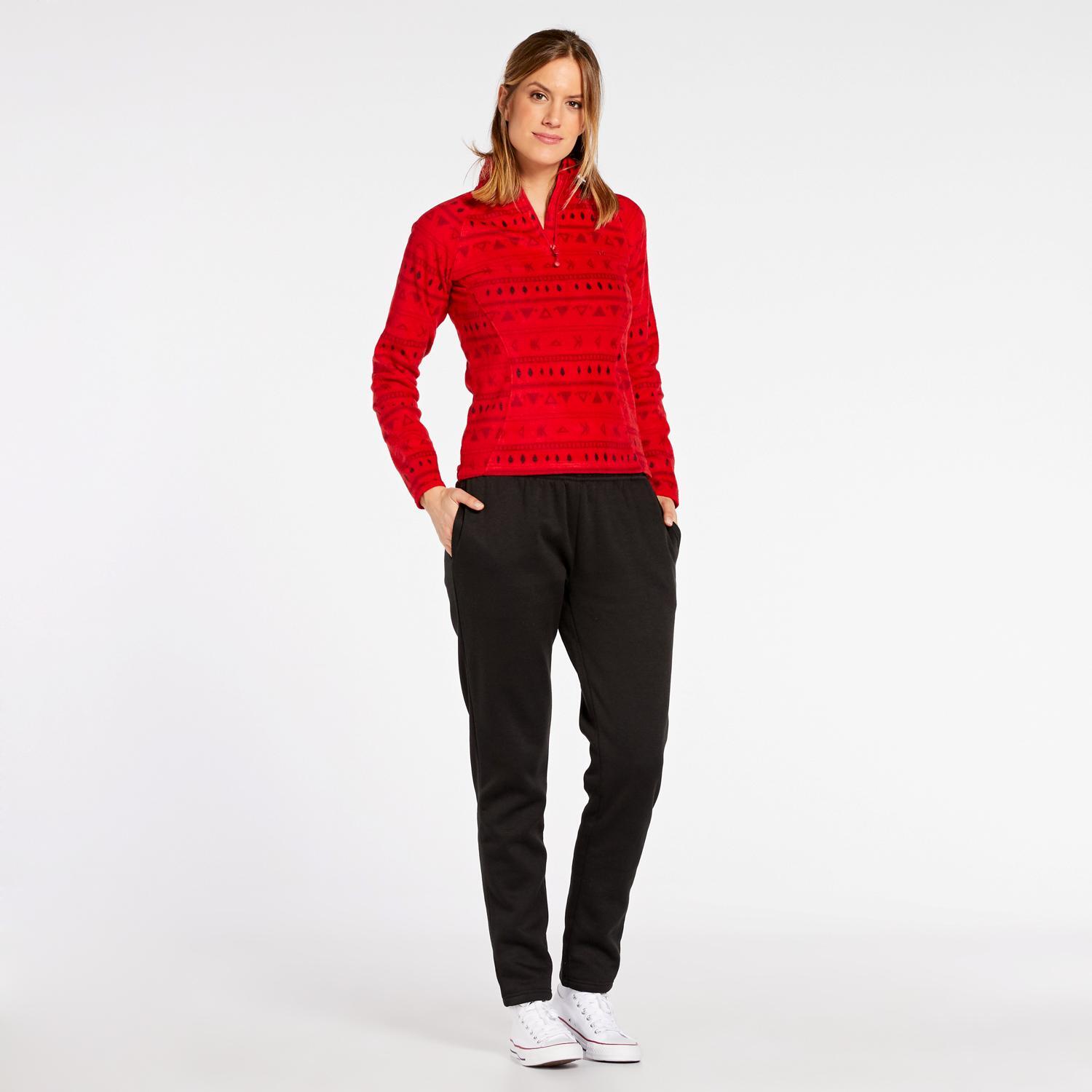 Forro Polar Cuello Zip Up - Rojo - Forro Mujer talla XL