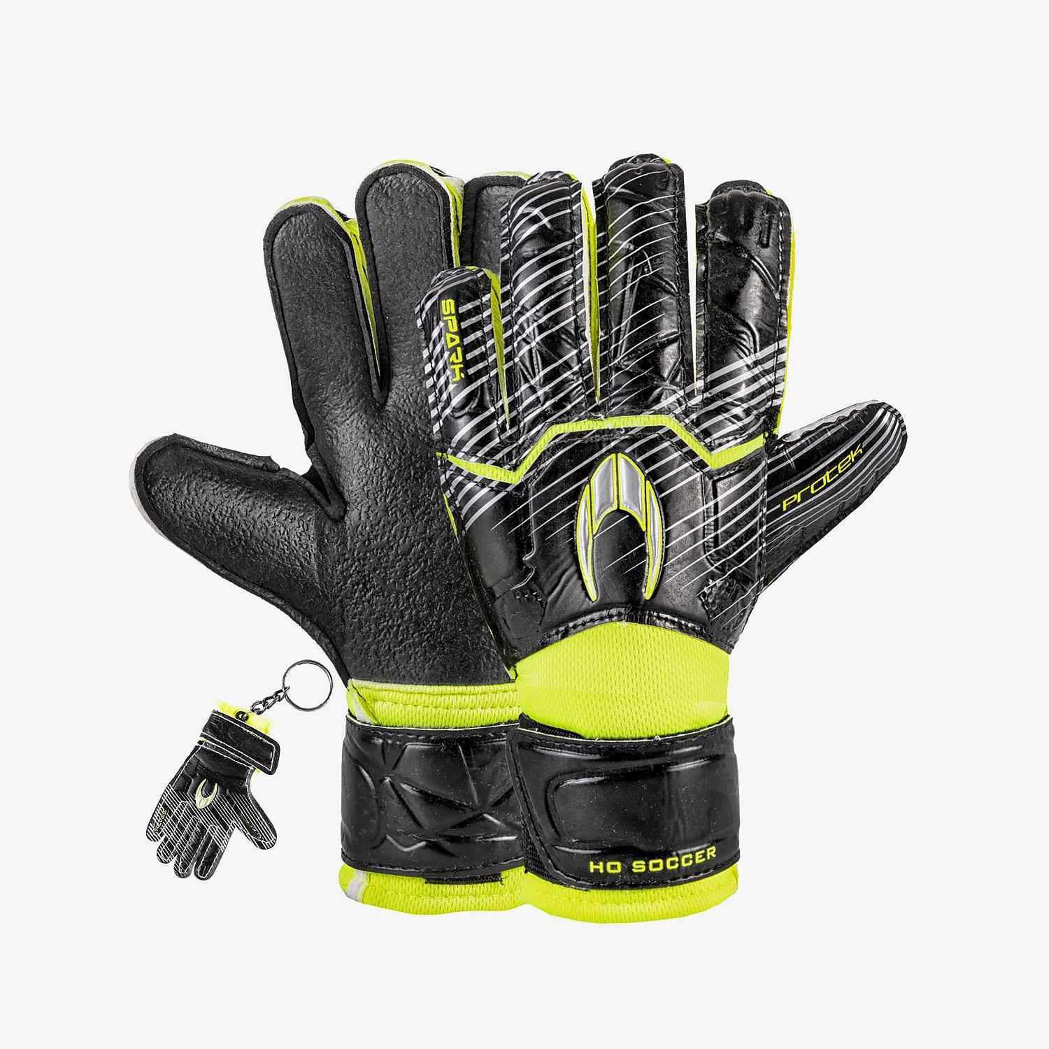 Ho Soccer Spark Protek - Negro-Amarillo - Guantes Portero Junior talla 4