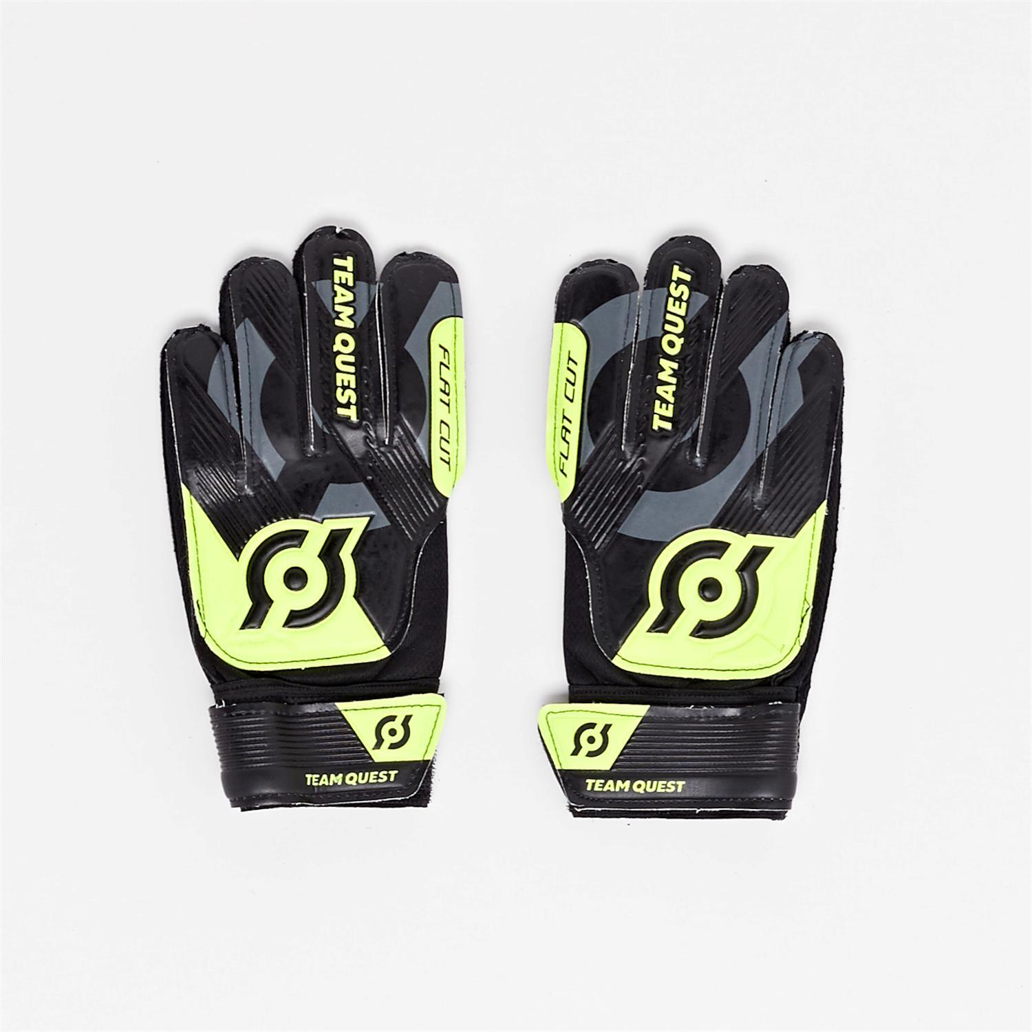Guantes Portero Team Quest Negros Guantes Fútbol Hombre talla 6