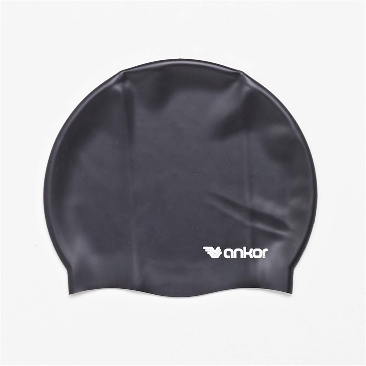 Gorro Natación Ankor - Negro - Gorro Piscina talla T.U.