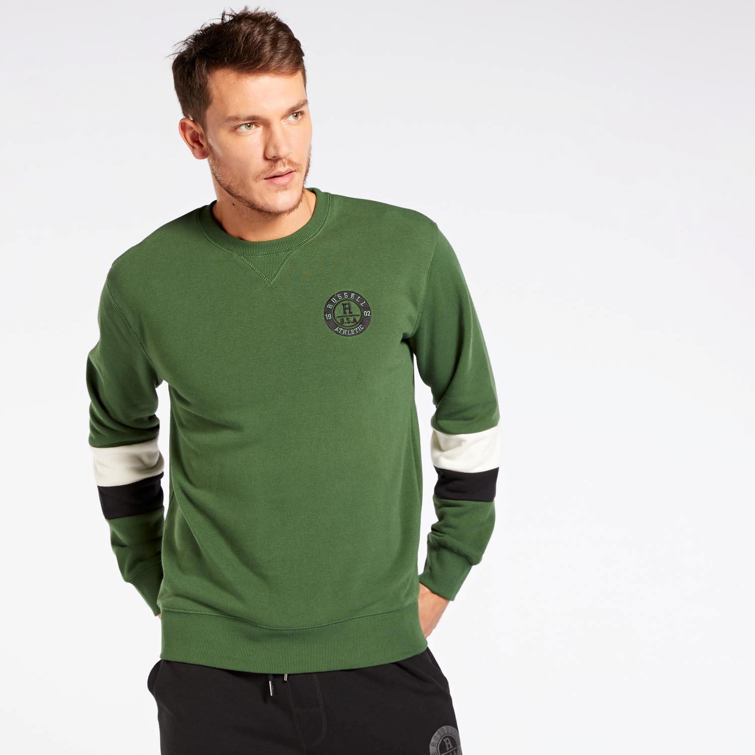 Russell Athletics Hoop Verde Sudadera Hombre talla S