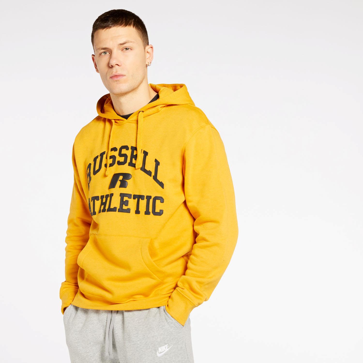 Russell Athletic Colegiate Mostaza Sudadera Capucha Hombre talla S