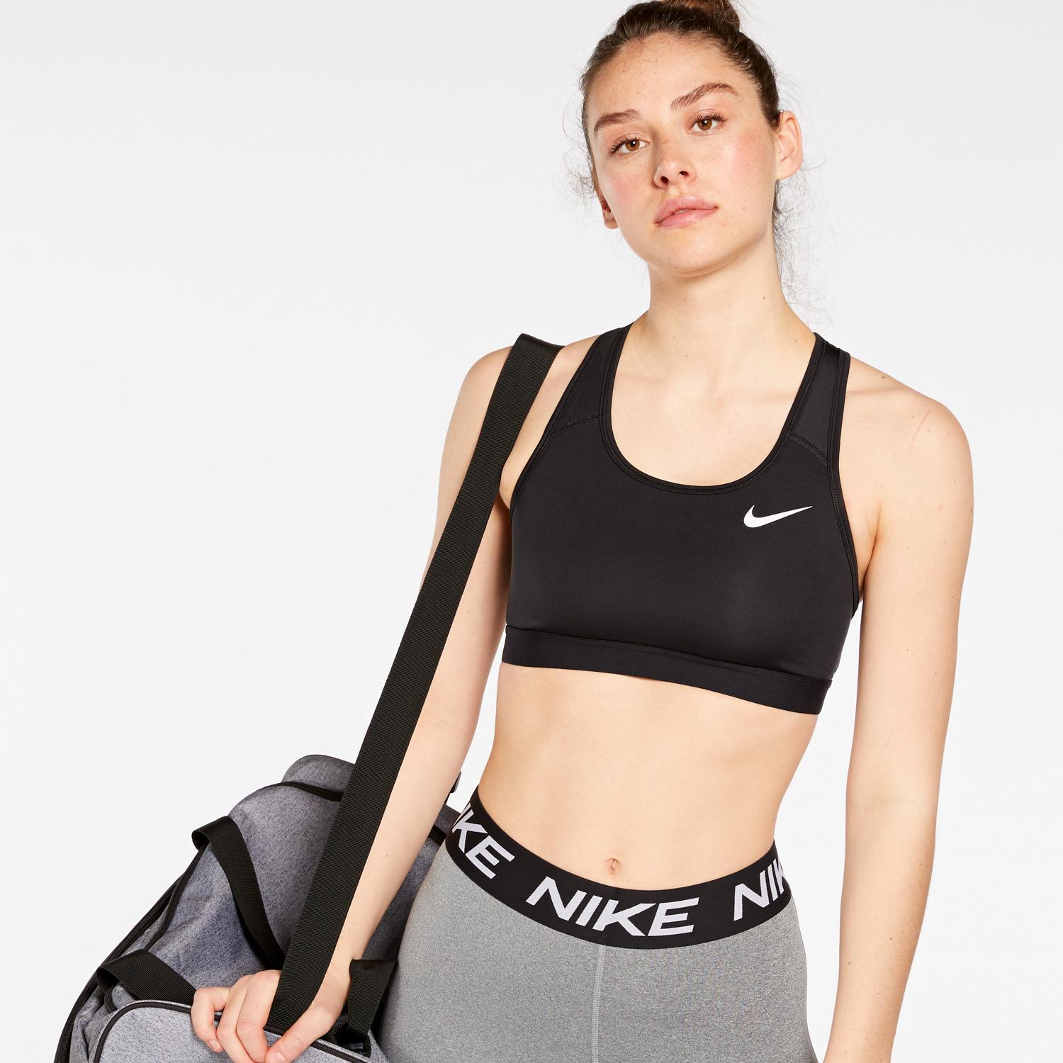 Nike Swoosh Sujetador Deportivo Negro
