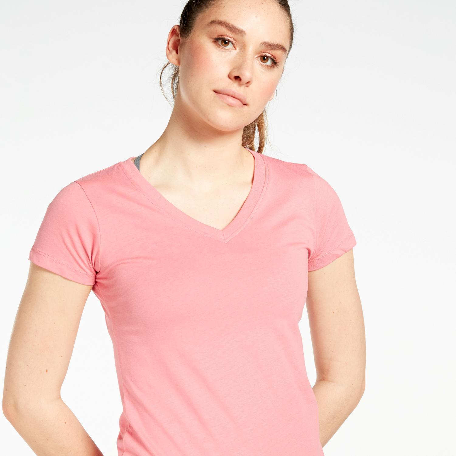 Camiseta Up Basic Rosa - Camiseta Manga Corta Mujer talla L