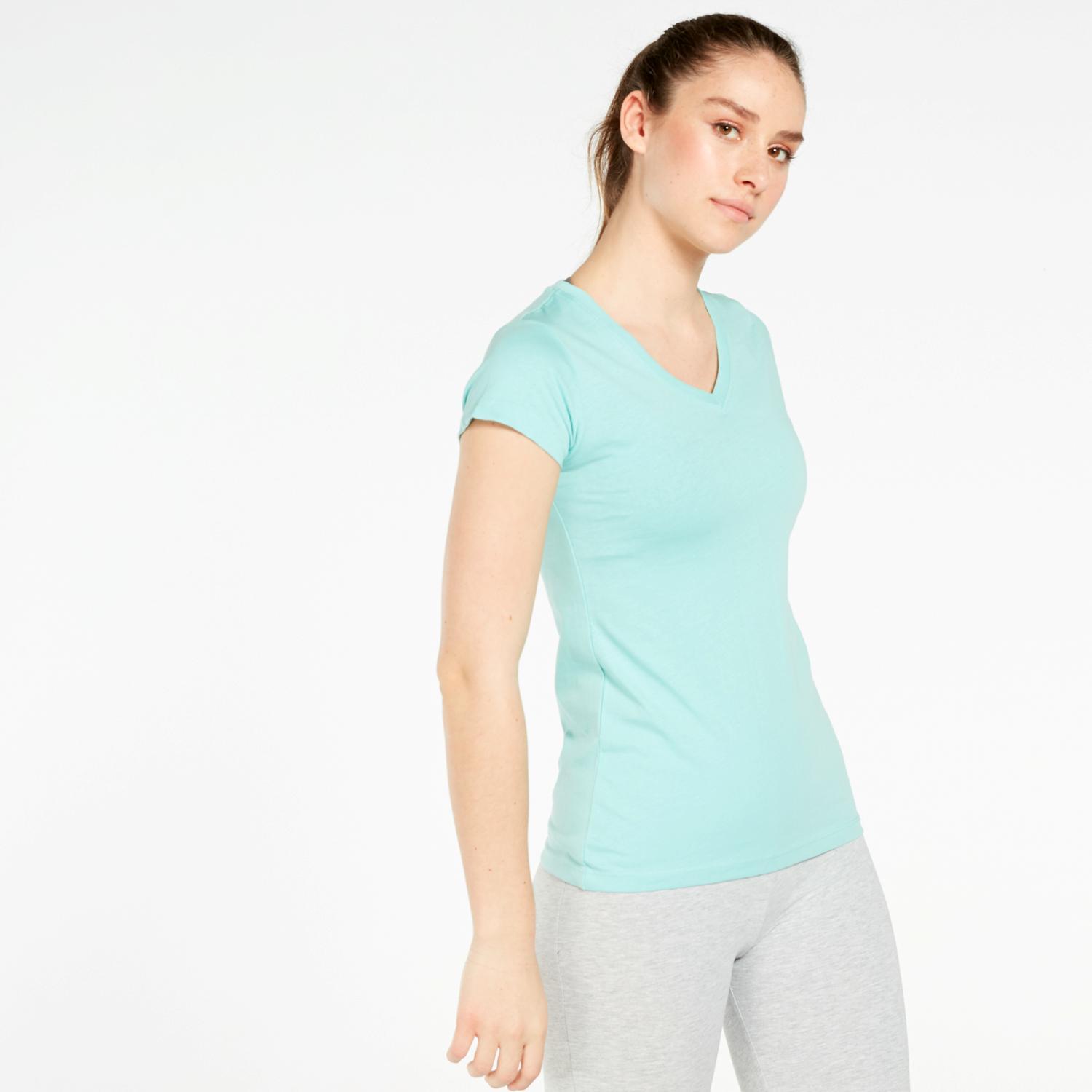 Camiseta Up Basic - Azul - Camiseta Manga Corta Mujer talla M