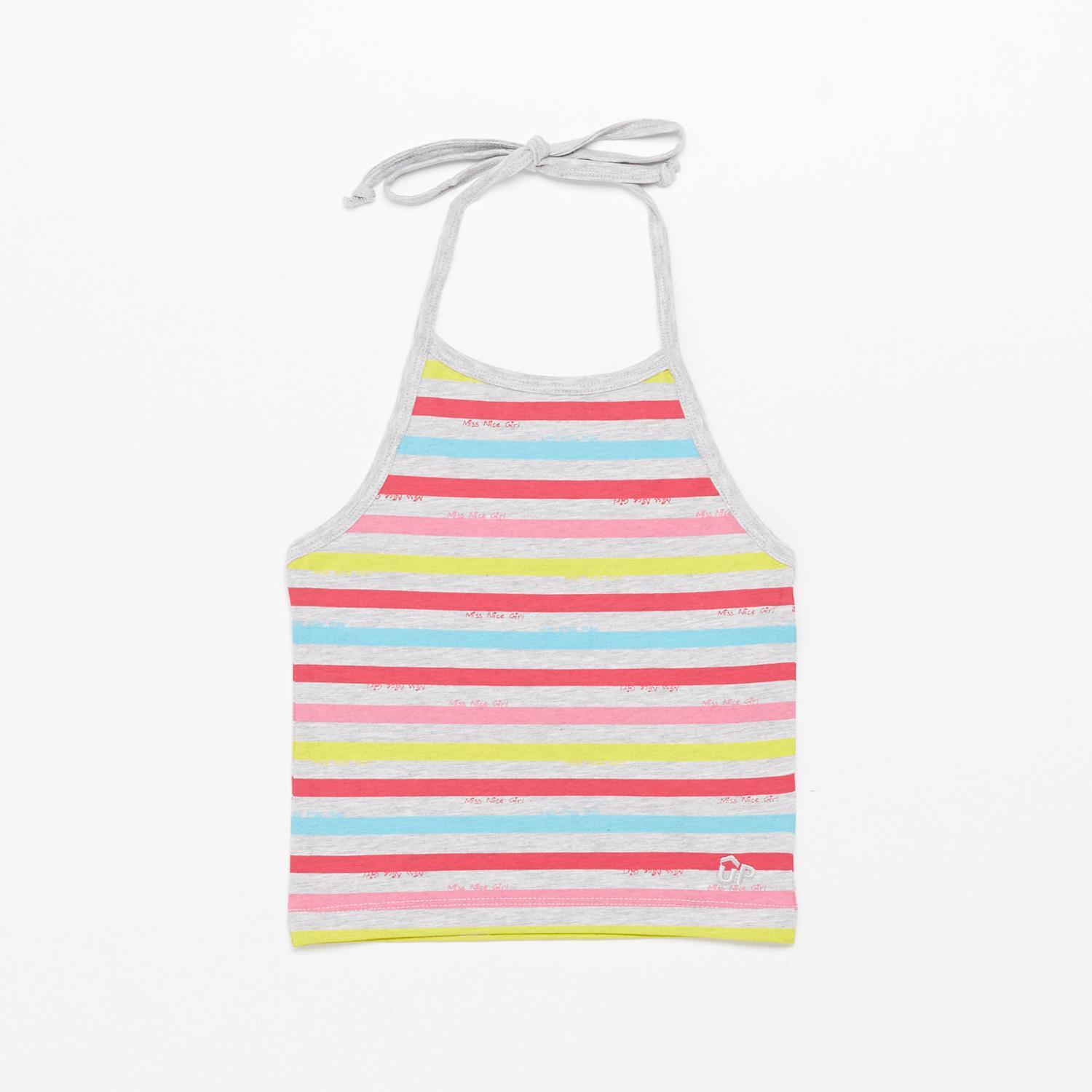 Camiseta Up Basic - Rayas - Camiseta Crop Chica talla 16