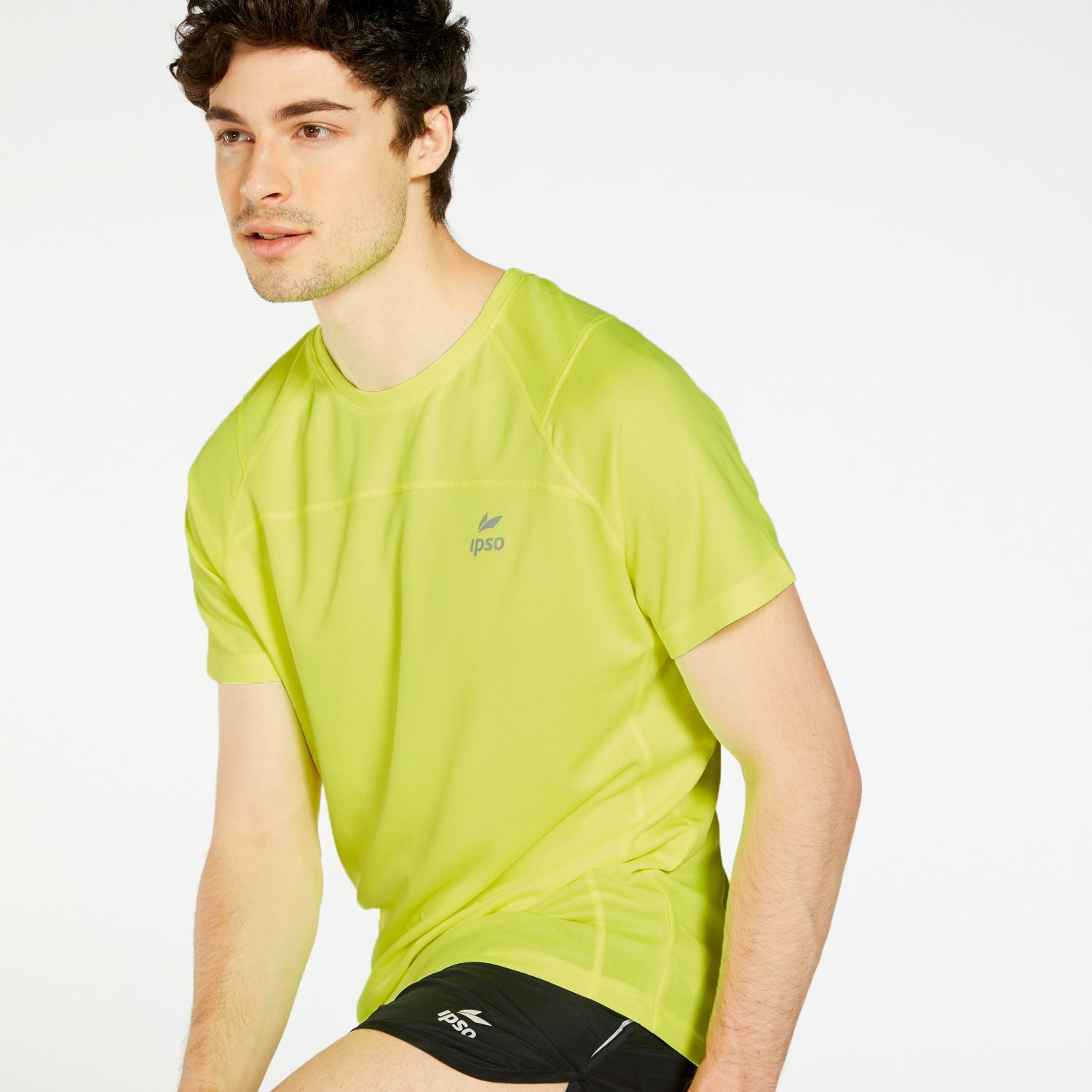 Camiseta Running Ipso Basic - Amarillo Running Hombre Sprinter
