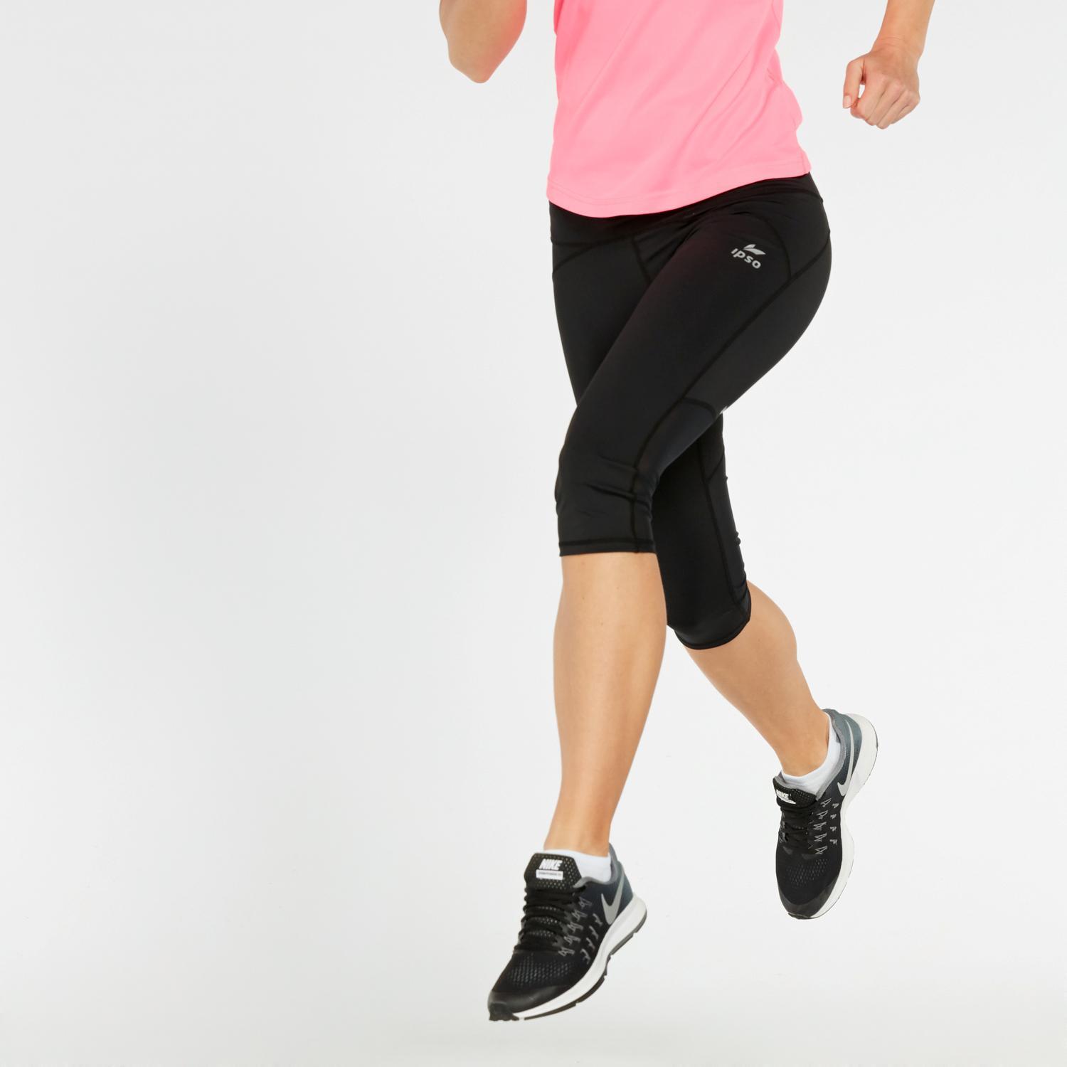 Malla Running Ipso Experience - Negro - Malla Pirata Mujer talla S