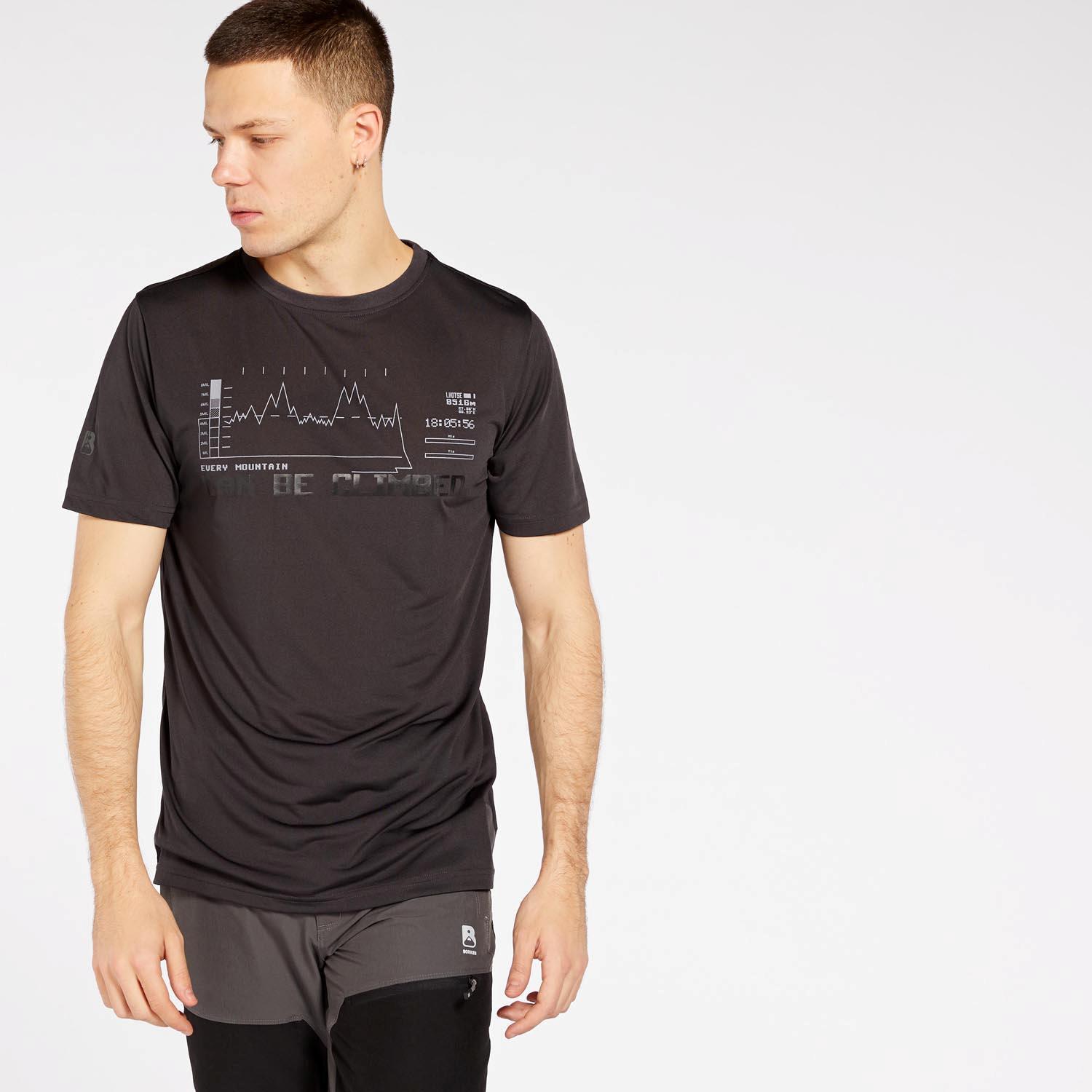 Camiseta Boriken - Antracita - Camiseta Montaña Hombre talla L