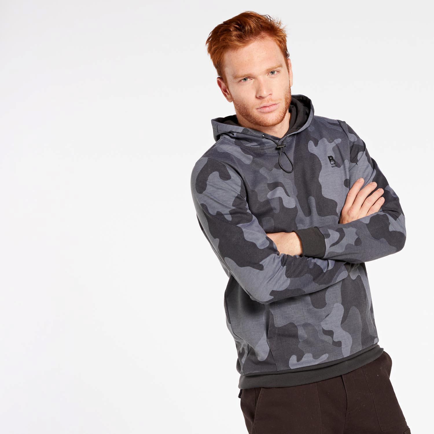 Sudadera Capucha Boriken - Gris - Sudadera Hombre talla M