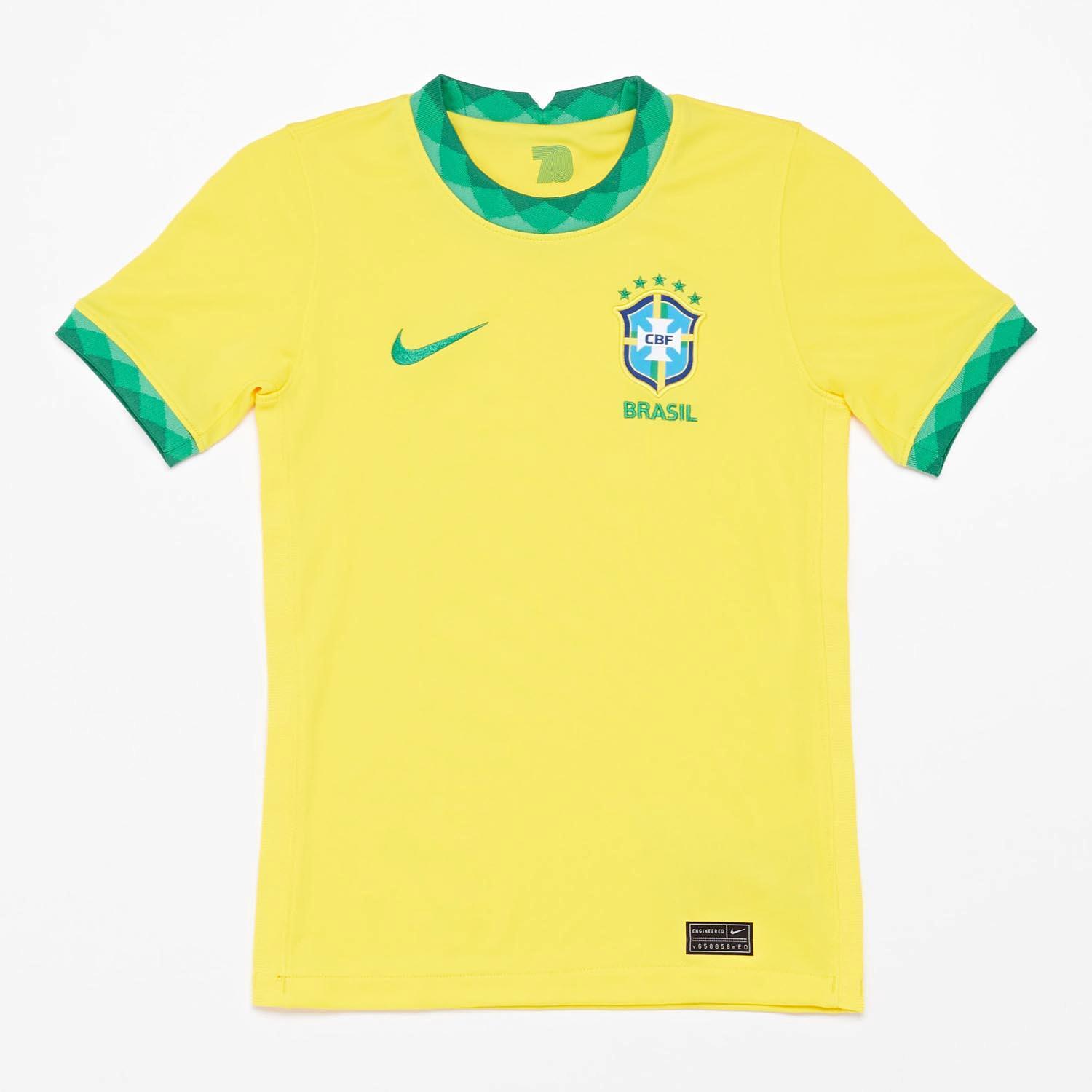 Camiseta Brasil - Amarillo - Camiseta Fútbol Chico talla 10