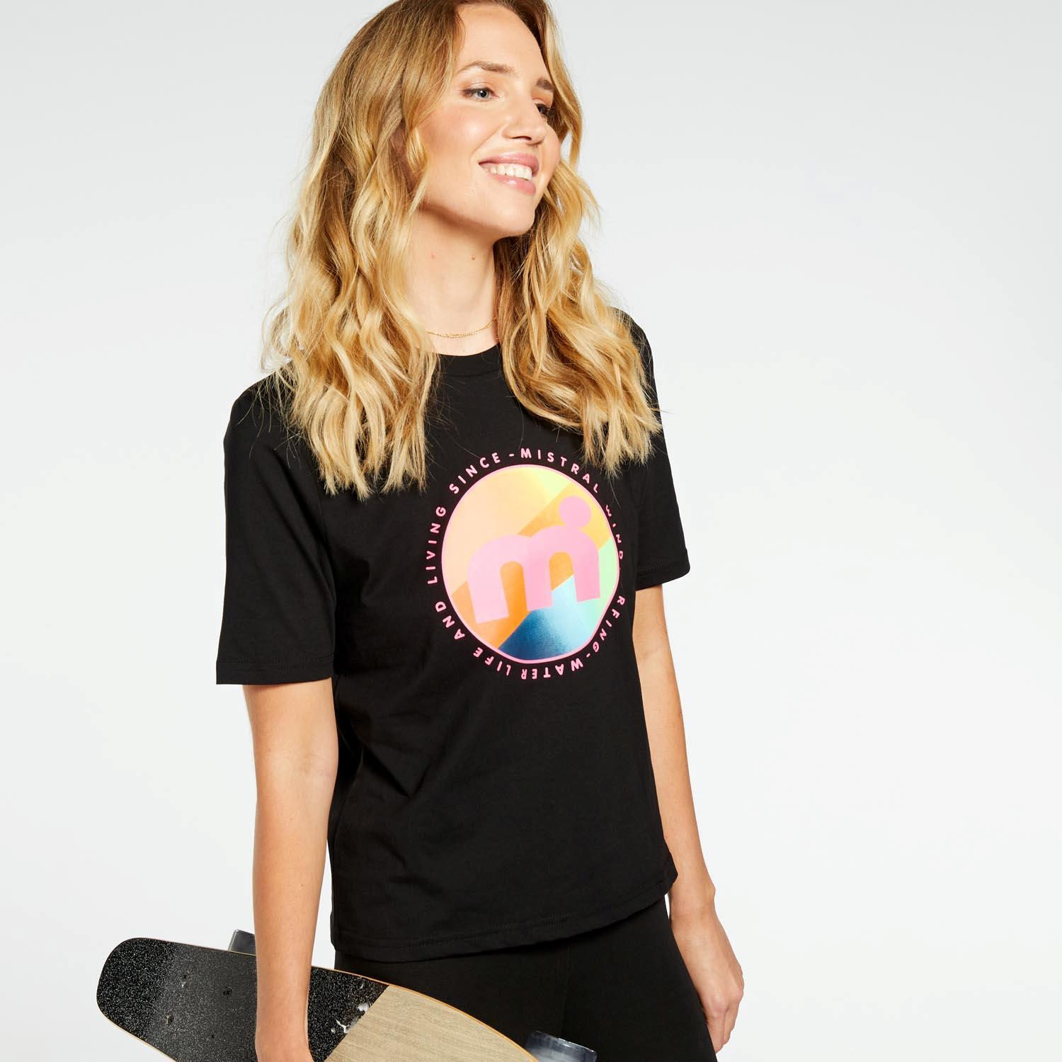 Mistral Lunar - Negro - Camiseta Mujer talla XS