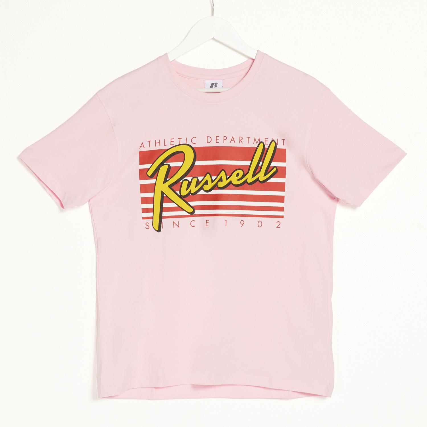Russell Athletic - Rosa - Camiseta Manga Corta Hombre talla XL