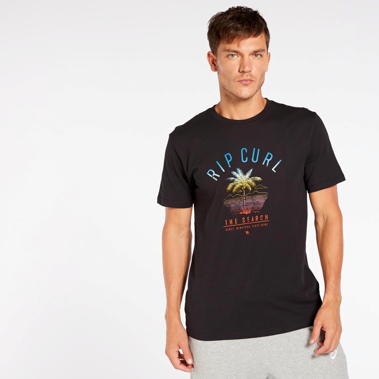 Rip Curl Rad Sunset - Negro - Camiseta Hombre talla S
