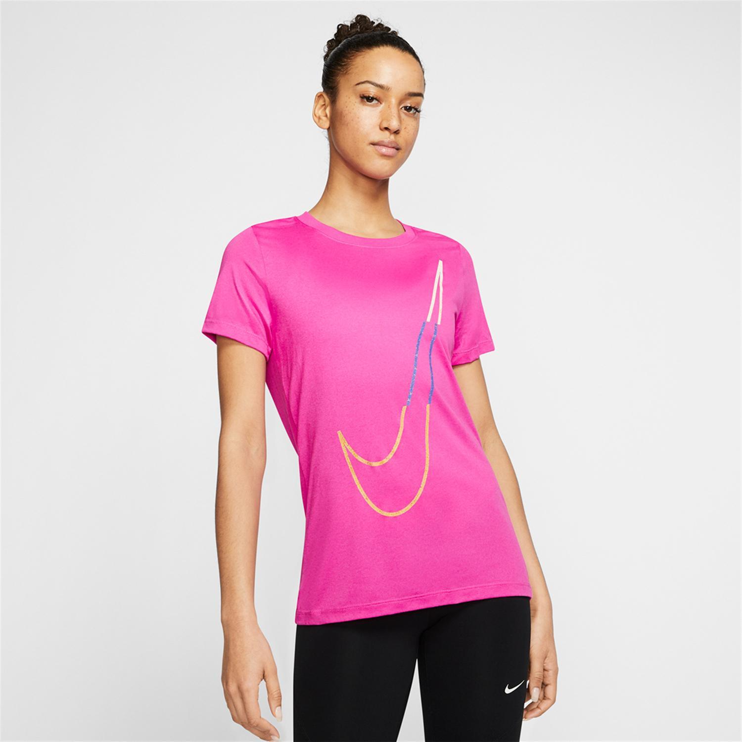 Nike Dry Tee - Rosa - Camiseta Mujer talla L