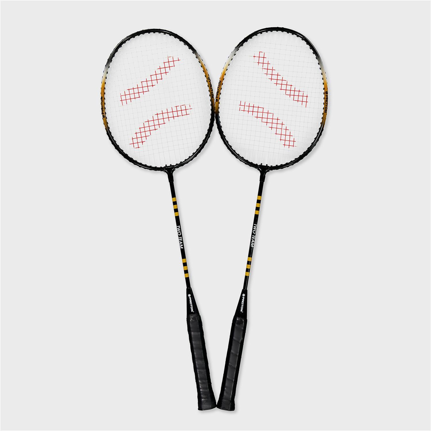 Raqueta Badminton Protón Set 2 - Negro - Raqueta Bádminton talla T.U.