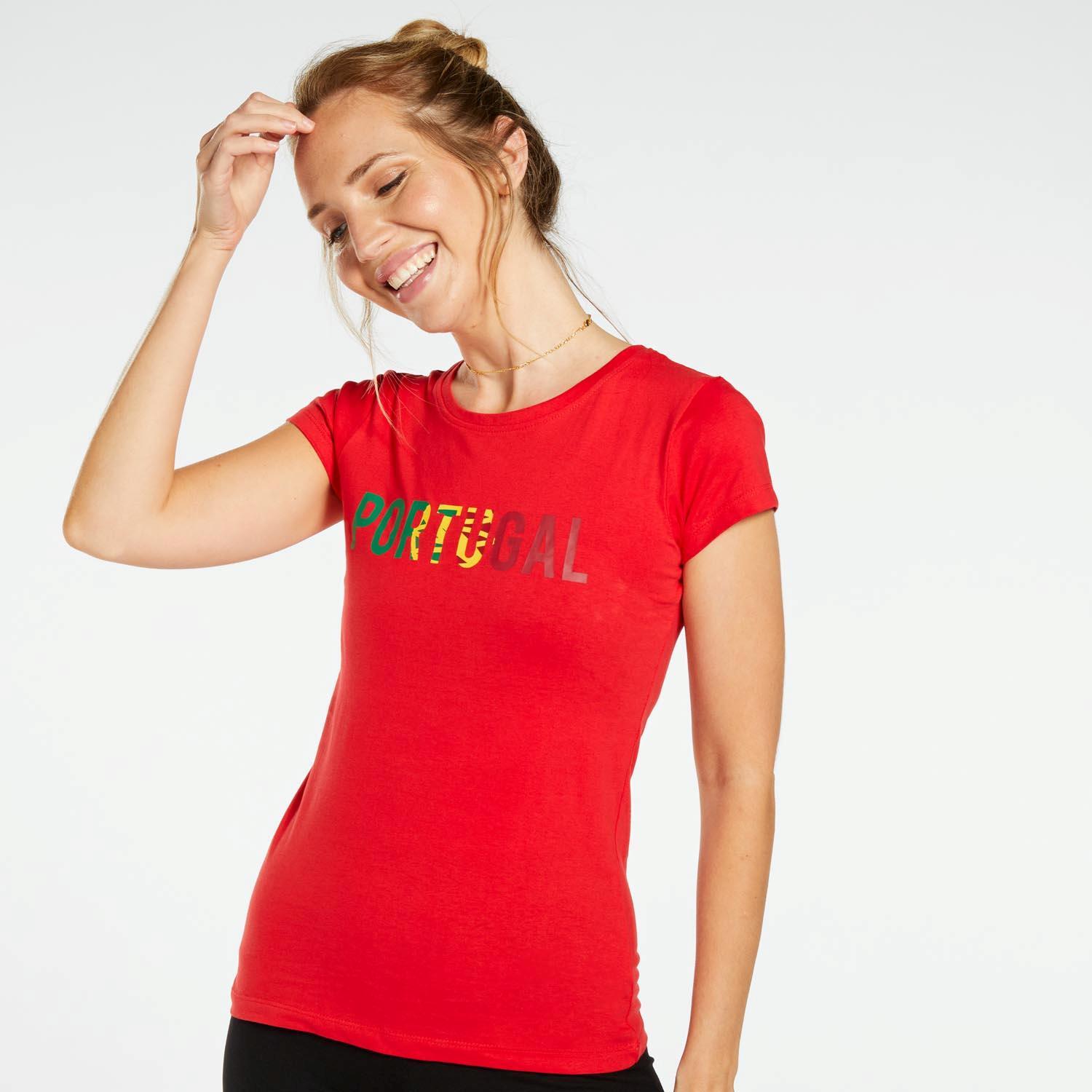 Camiseta Portugal Eurocopa - Rojo - Camiseta Fútbol Mujer talla XL