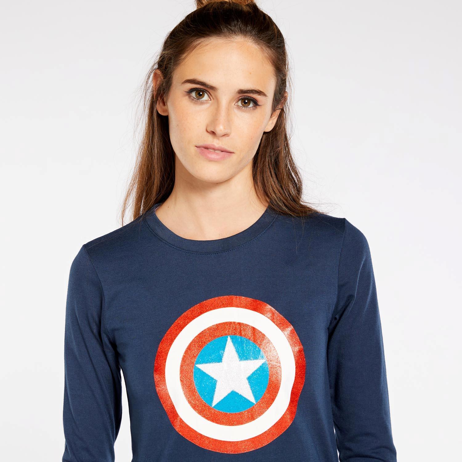 Camiseta Capitán América Mujer talla 2XL