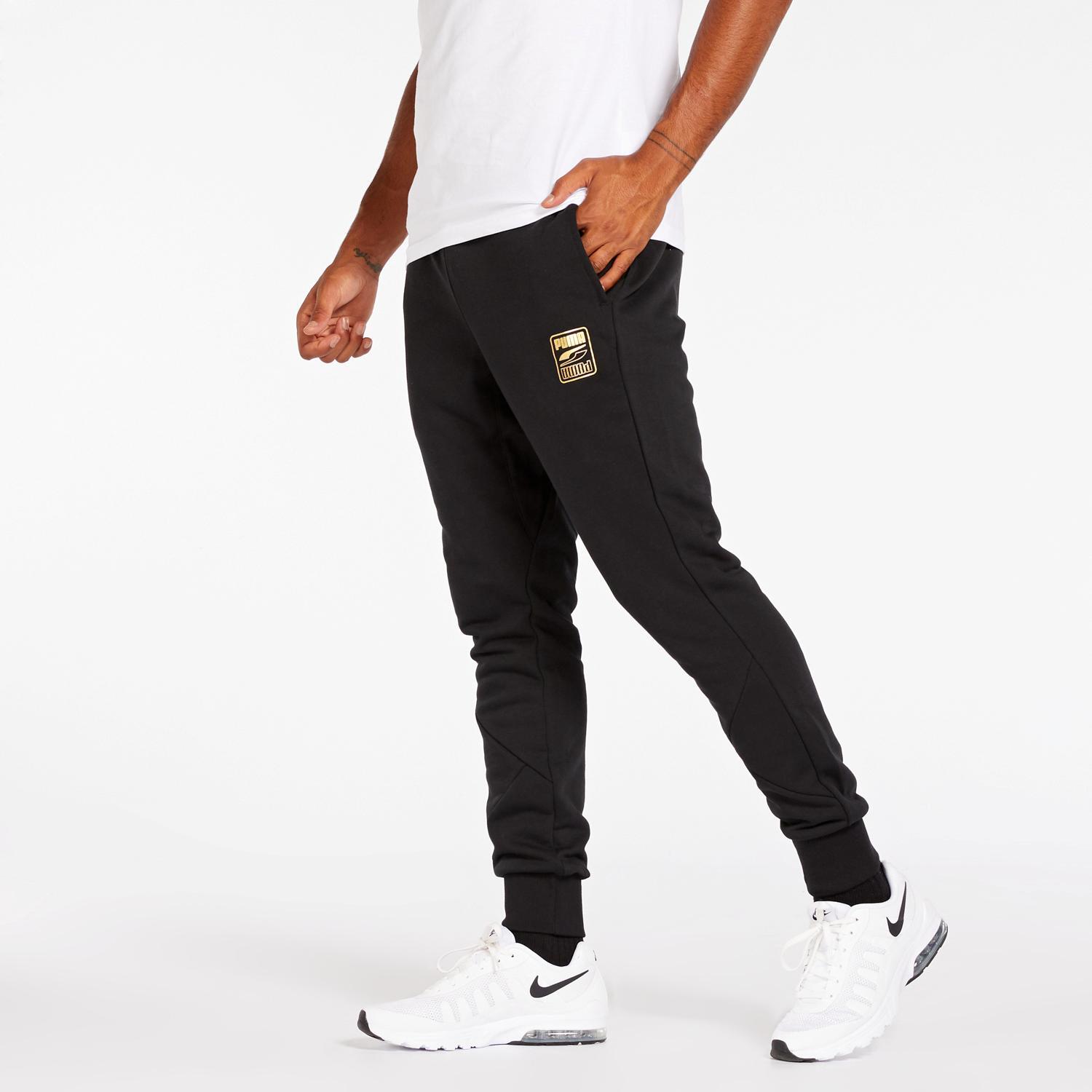 Puma Rebel Gold - Negro - Pantalón Chándal Hombre talla M