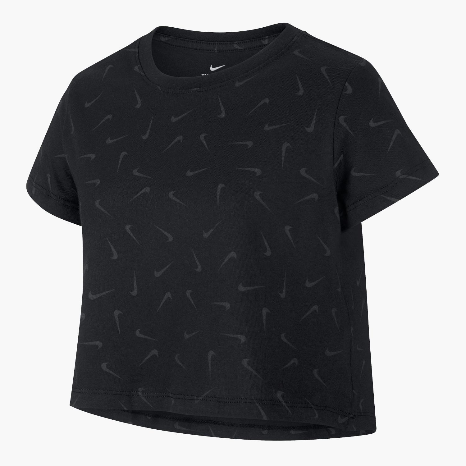 Nike Style - Negro - Camiseta Crop Chica talla 12