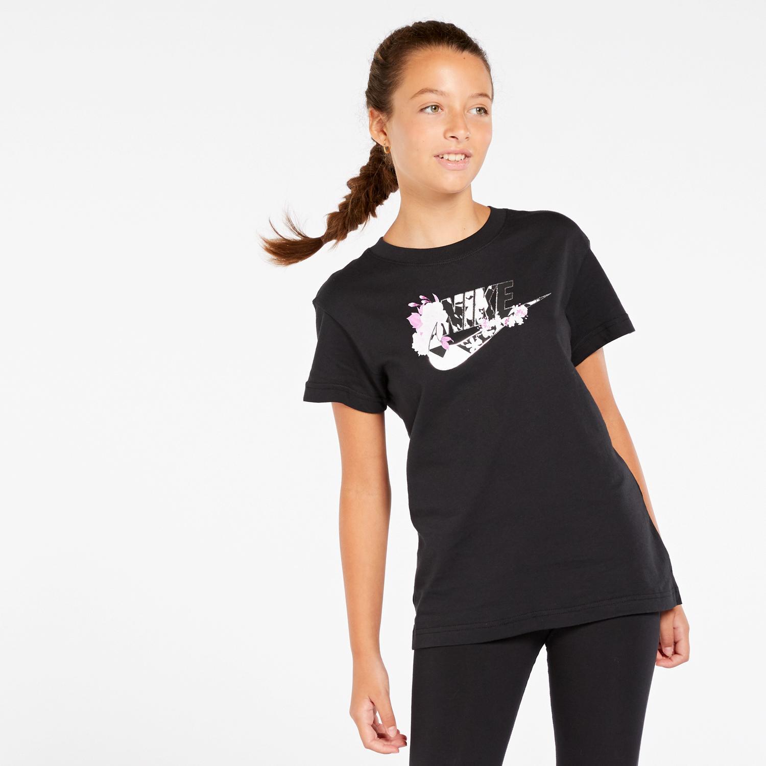 Camiseta Nike - Negro - Camiseta Manga Corta Chica talla 10
