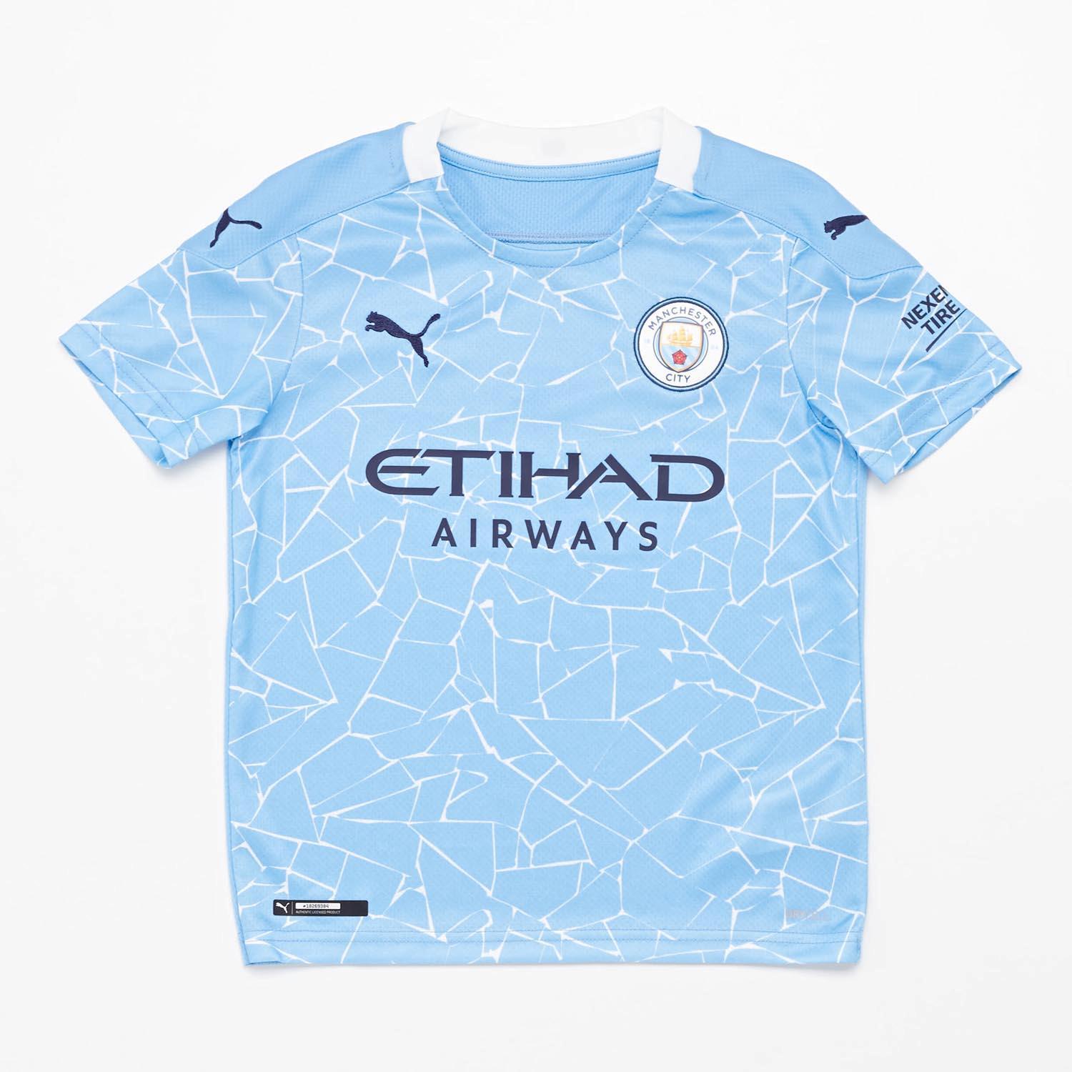 Camiseta Manchester City 1ªEquipación - Azul - Camiseta Fútbol Chico talla 14