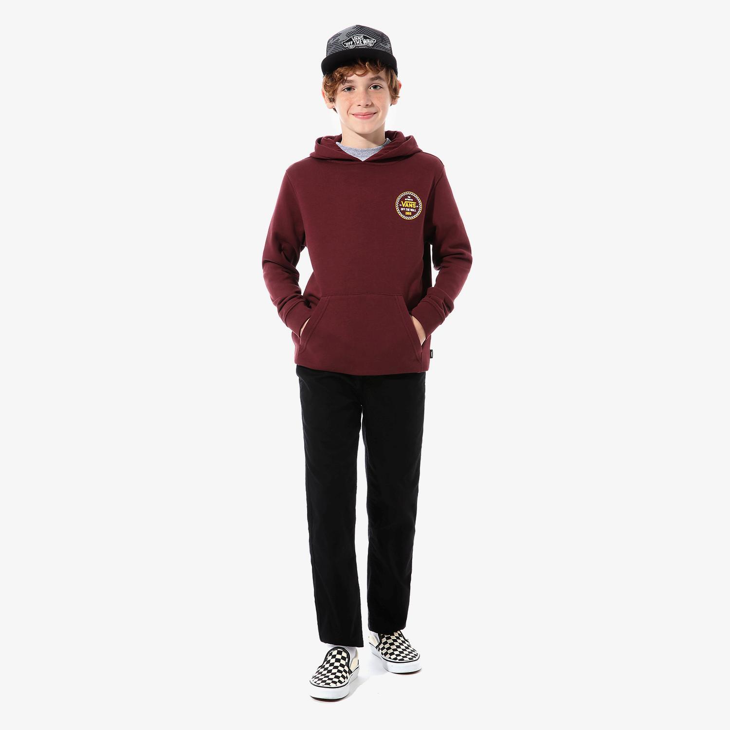 Vans Cheker - Granate - Sudadera Capucha Chico talla 16