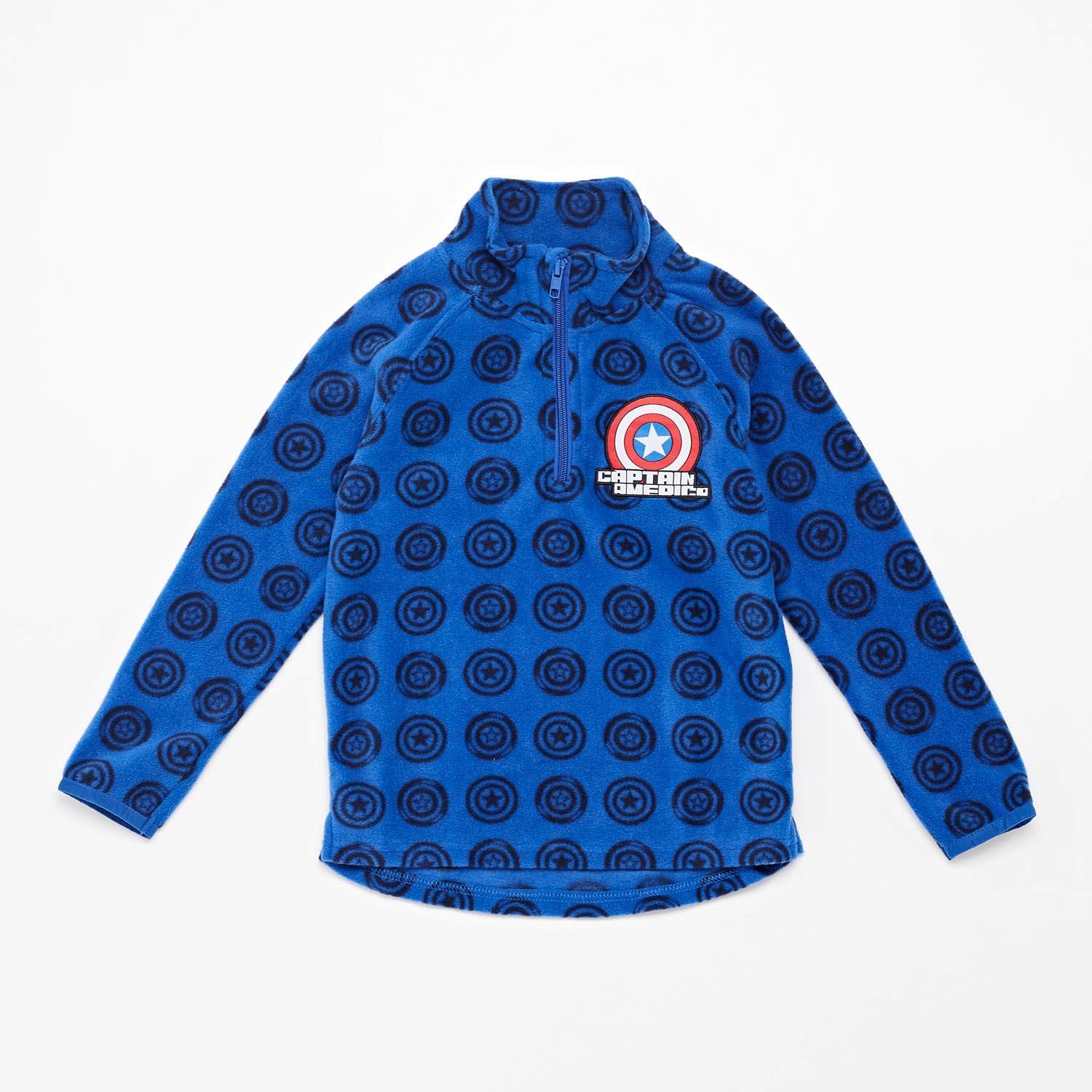 Forro Polar Capitán América Azul - Forro Polar Niño Marvel talla 4