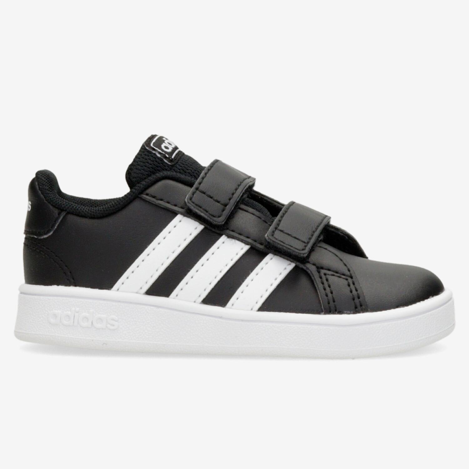 adidas Grand Court - Noir - Chaussures Velcro Garçon sports taille 25