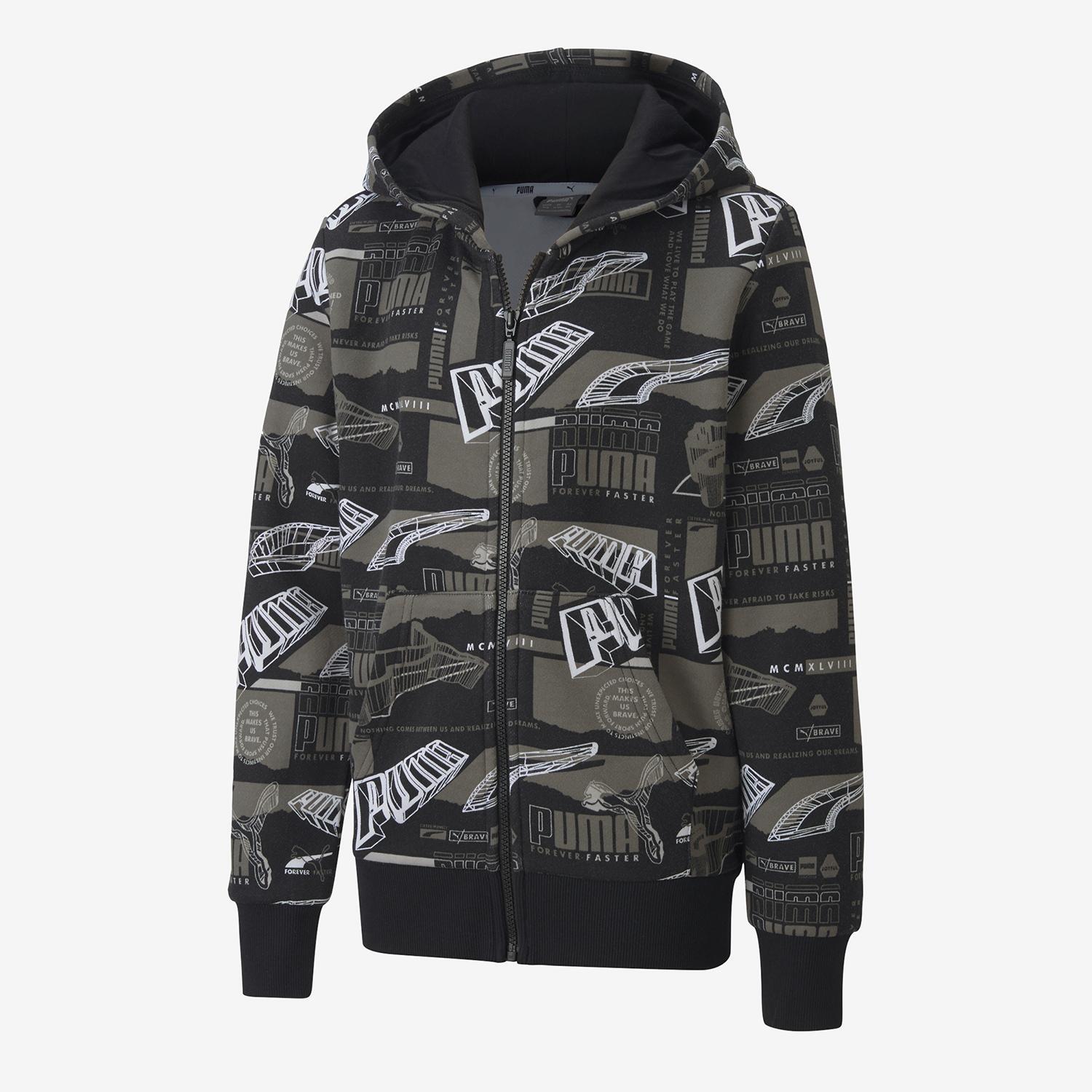 Puma Alpha - Negro - Sudadera Capucha Chico talla 16