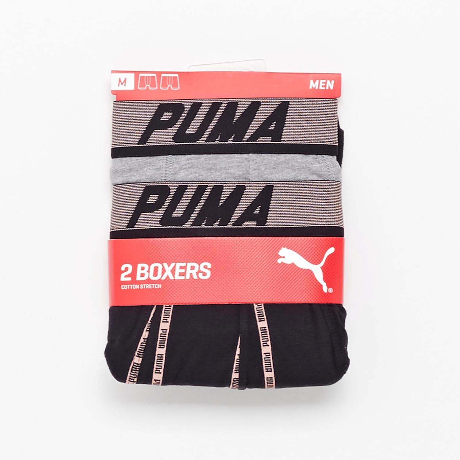 Puma Logo Stripe - Negro - Calzoncillos Bóxer talla S