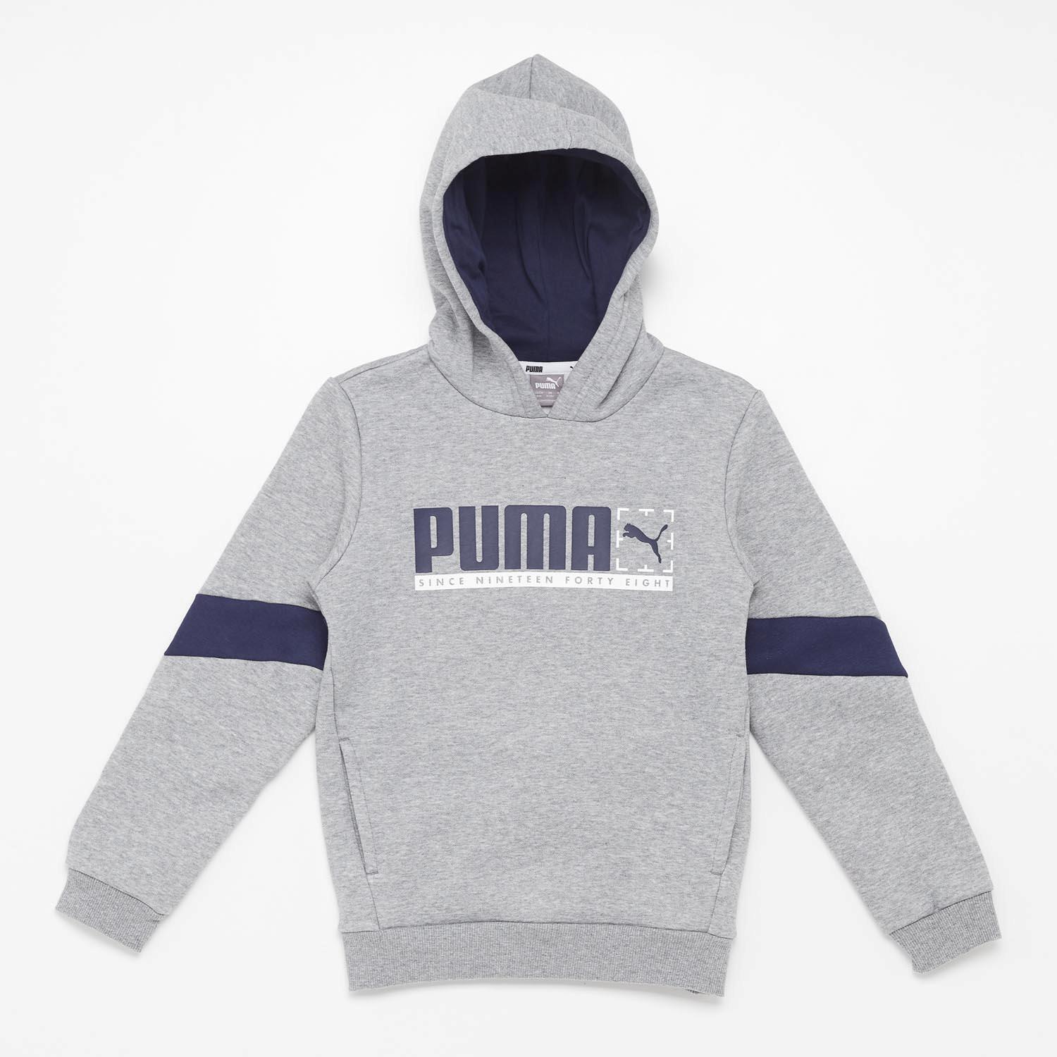 Sudadera Capucha Puma - Gris - Sudadera Chico talla 14